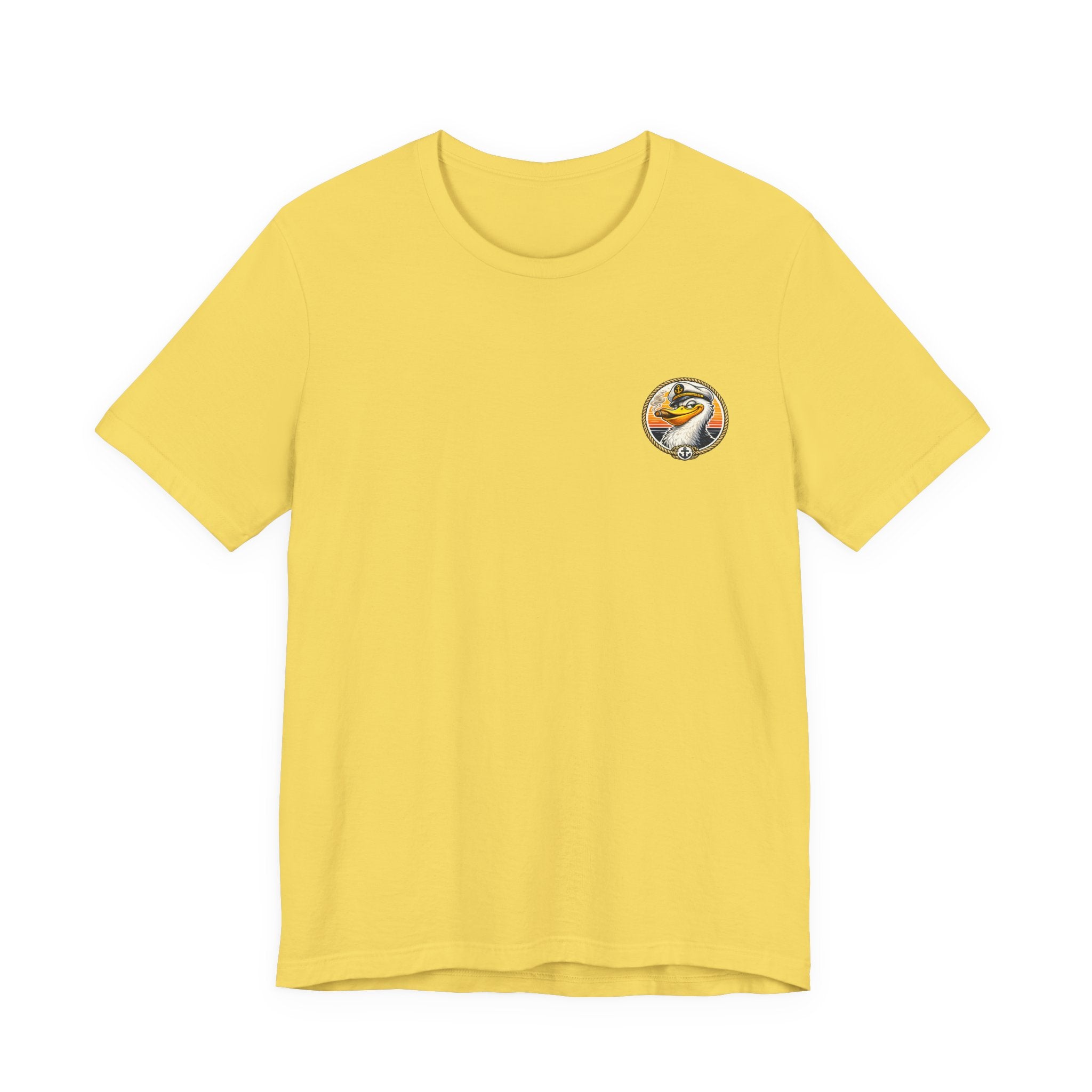 Duck Captain Graphic Tee — Sailor Duck Drinking Rum Retro Beach Shirt