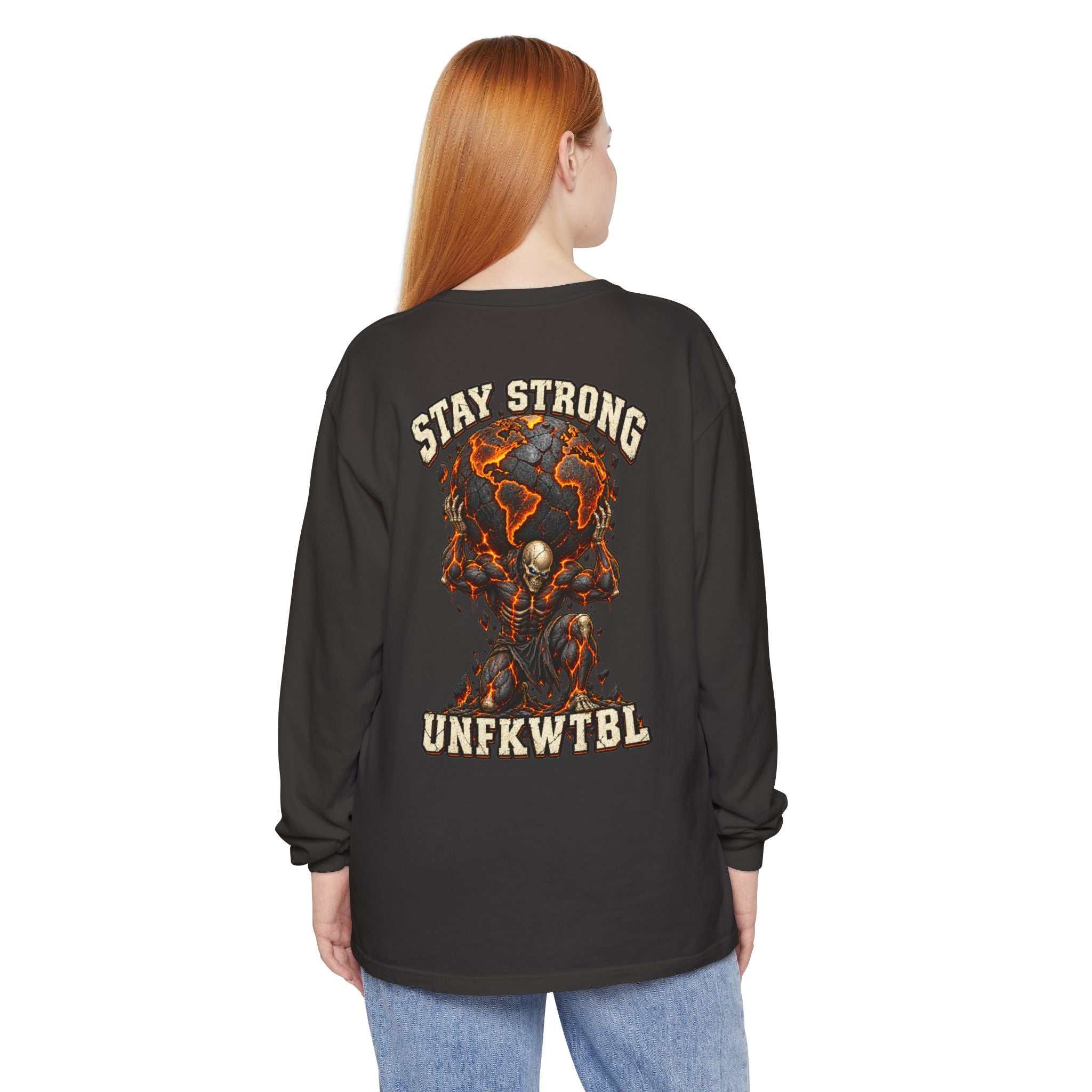 Stay Strong Atlas Skull Long Sleeve Tee