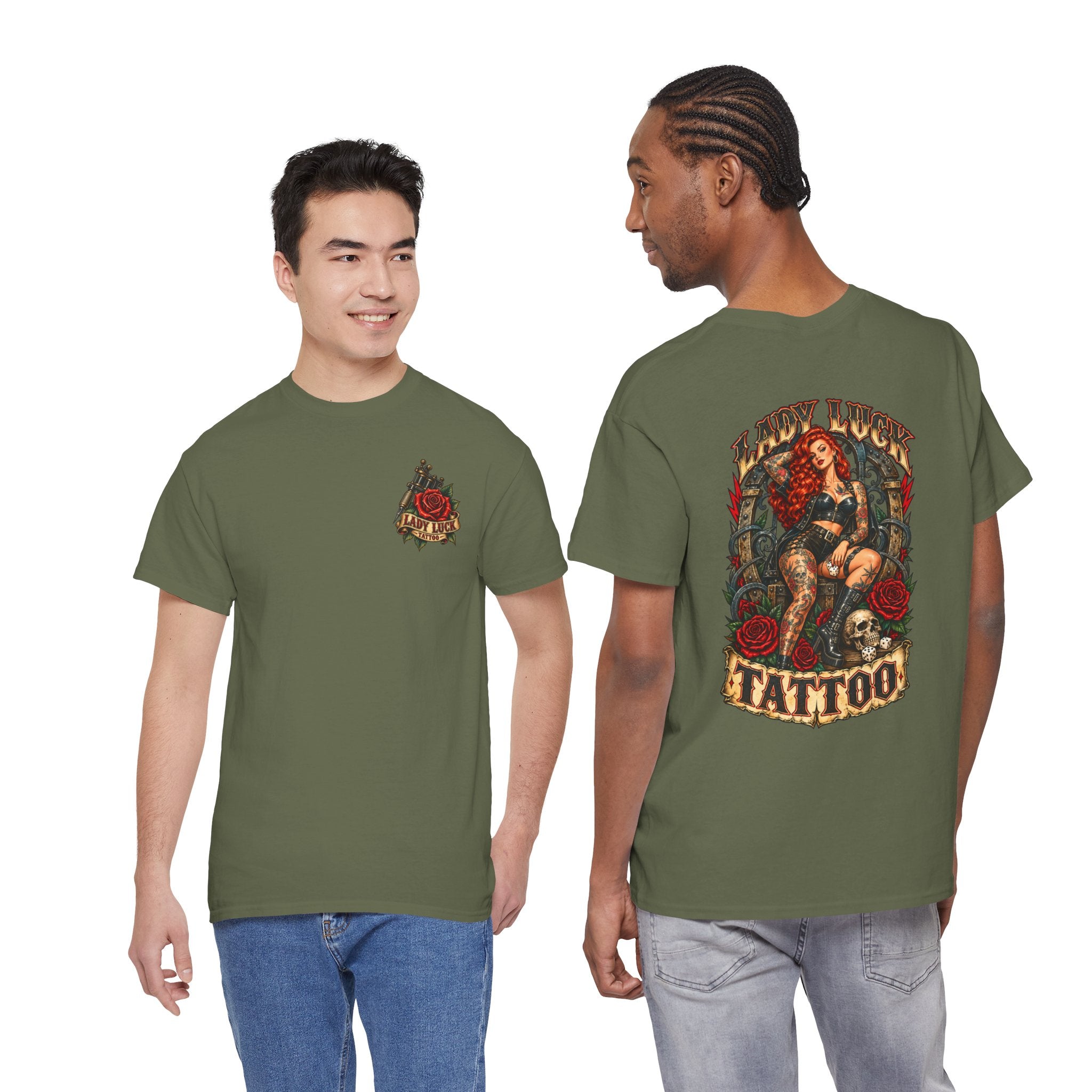 Lady Luck Tattoo Rebel Pinup Men’s Tee