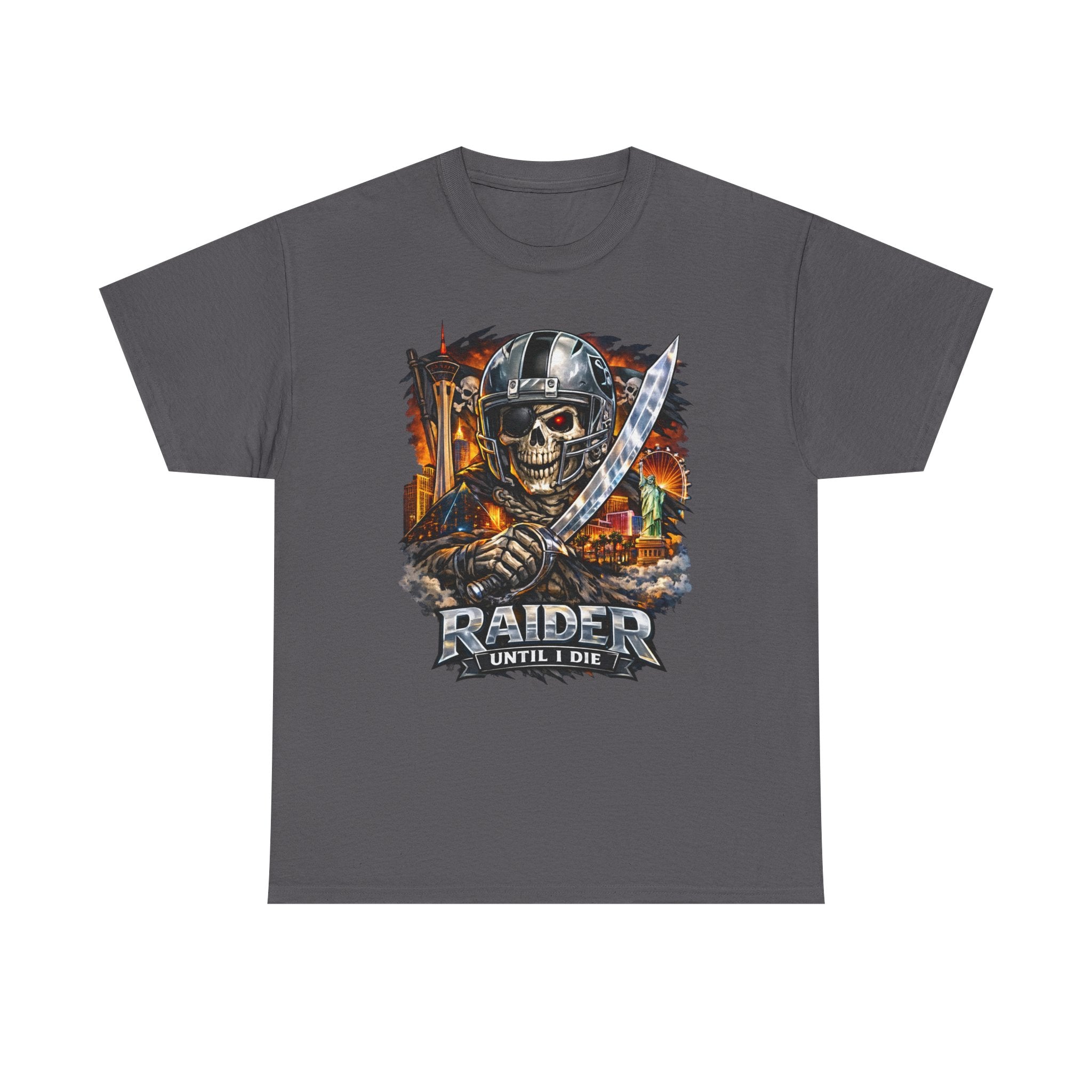 Raider Skull Tee — "Raider Until I Die" Graphic T-Shirt