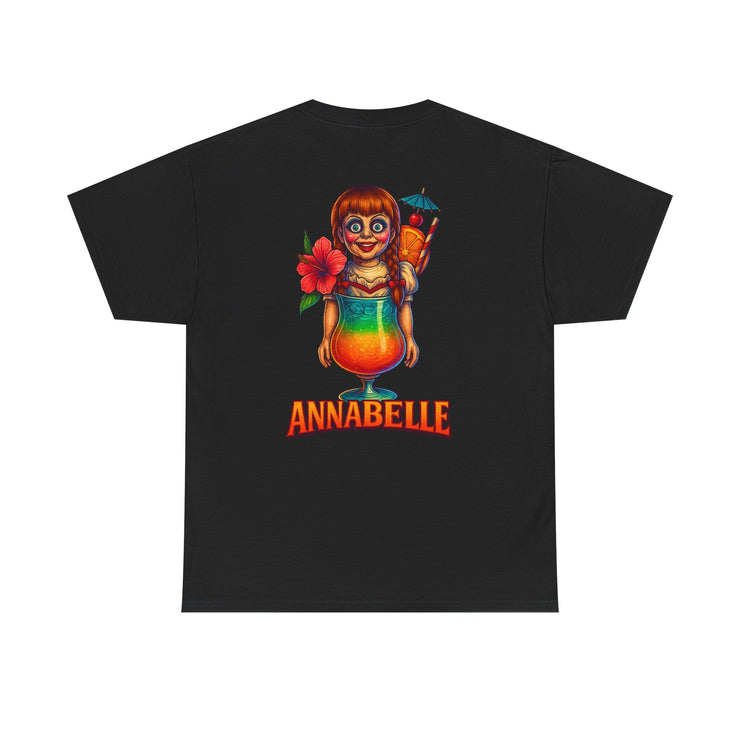 T-Shirt - Tropical Cocktails Annabelle  After a Hard Day of Horror Graphic Tee