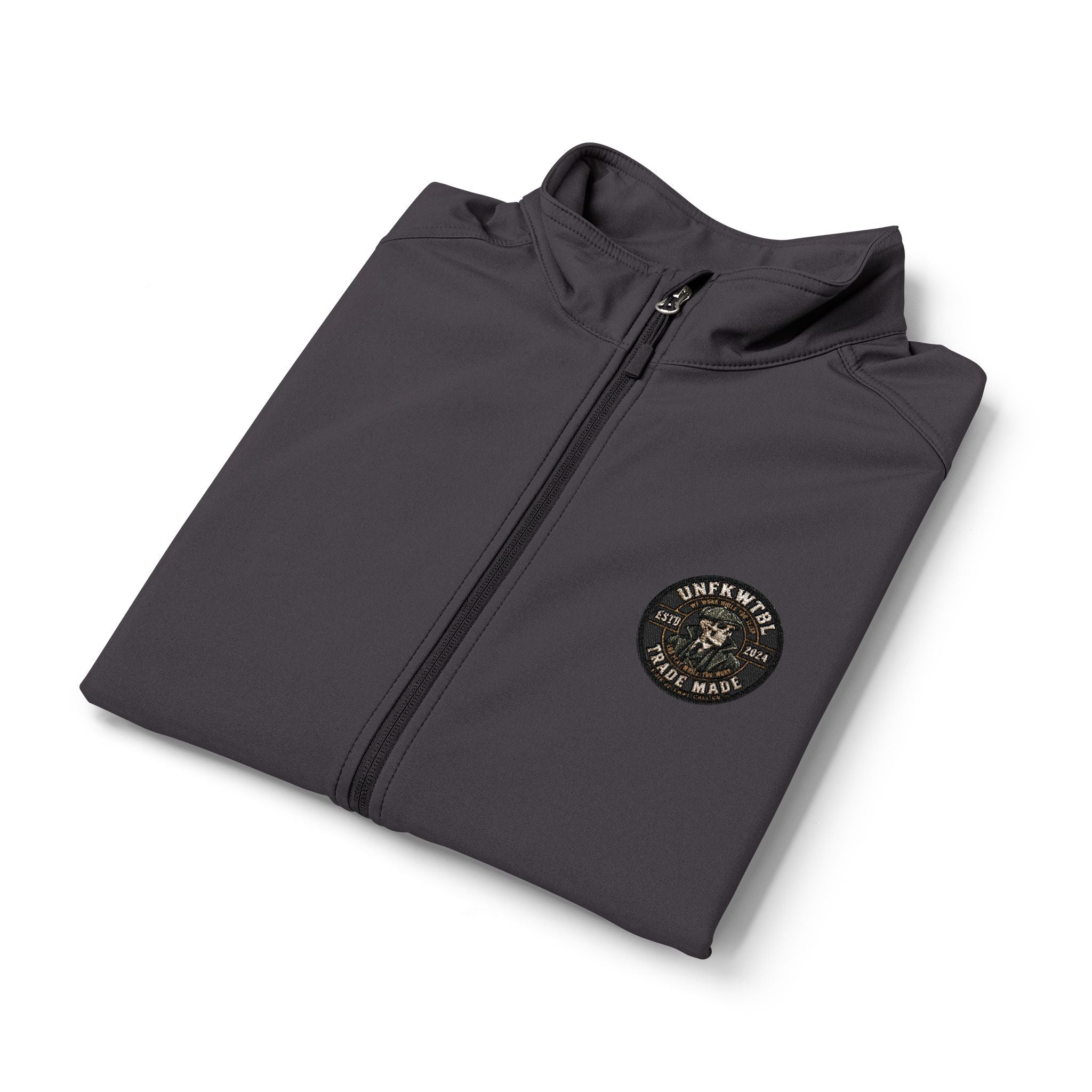 Embroidered 'Peaky Blinder' Skeleton Floral Crest Soft Shell Vest