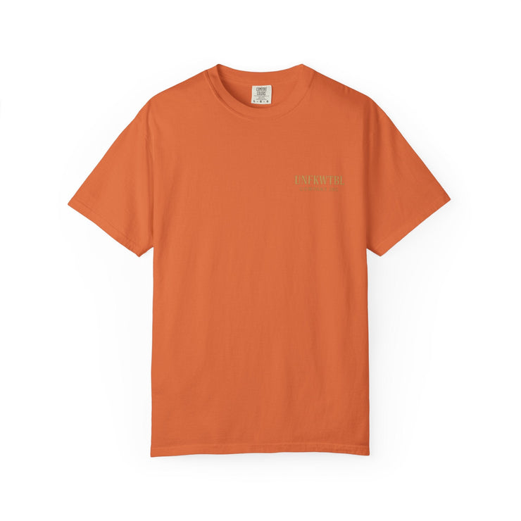 Orange Medusa Beauty T-shirt with strawberry daiquiri design, unisex, soft cotton, available in sizes S to 4XL