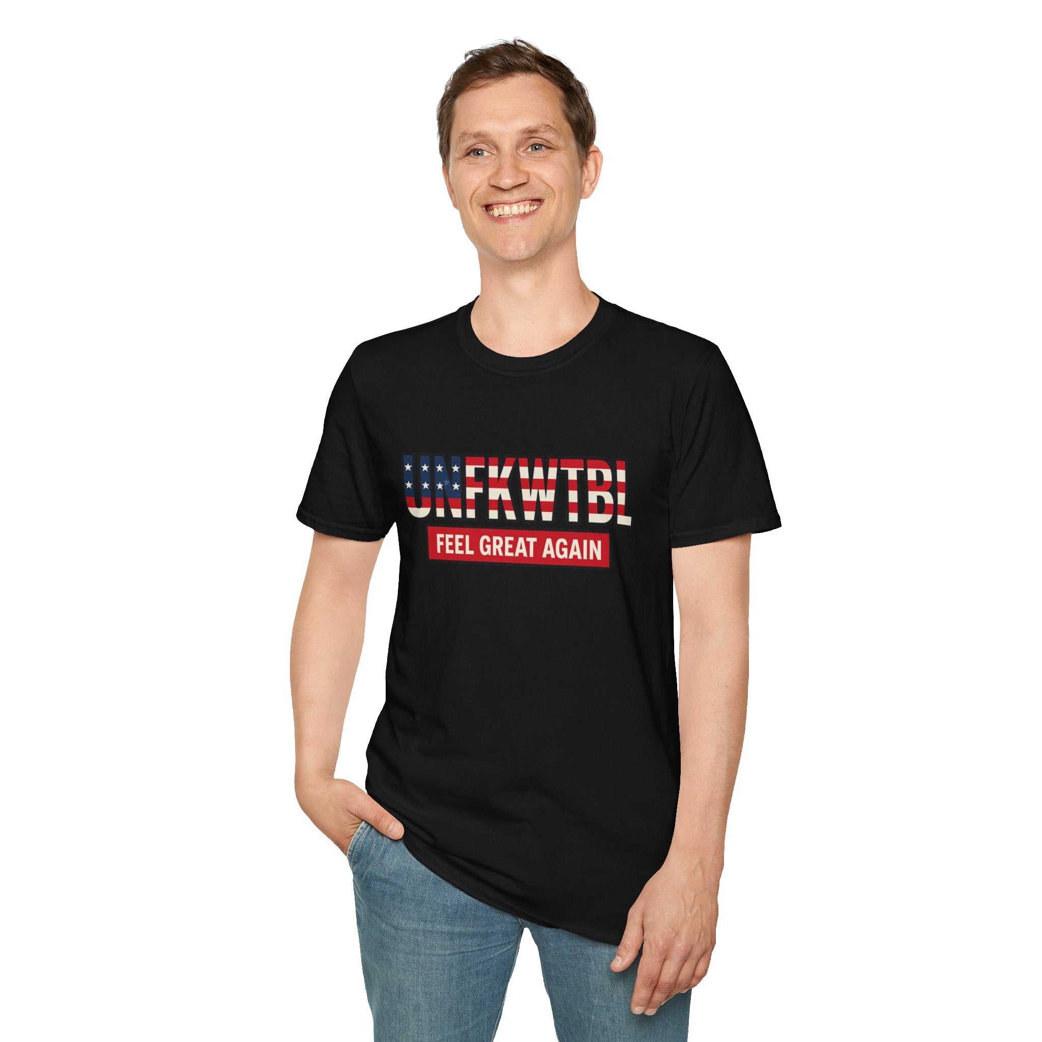 T-Shirt — "FEEL GREAT AGAIN" American Flag Graphic