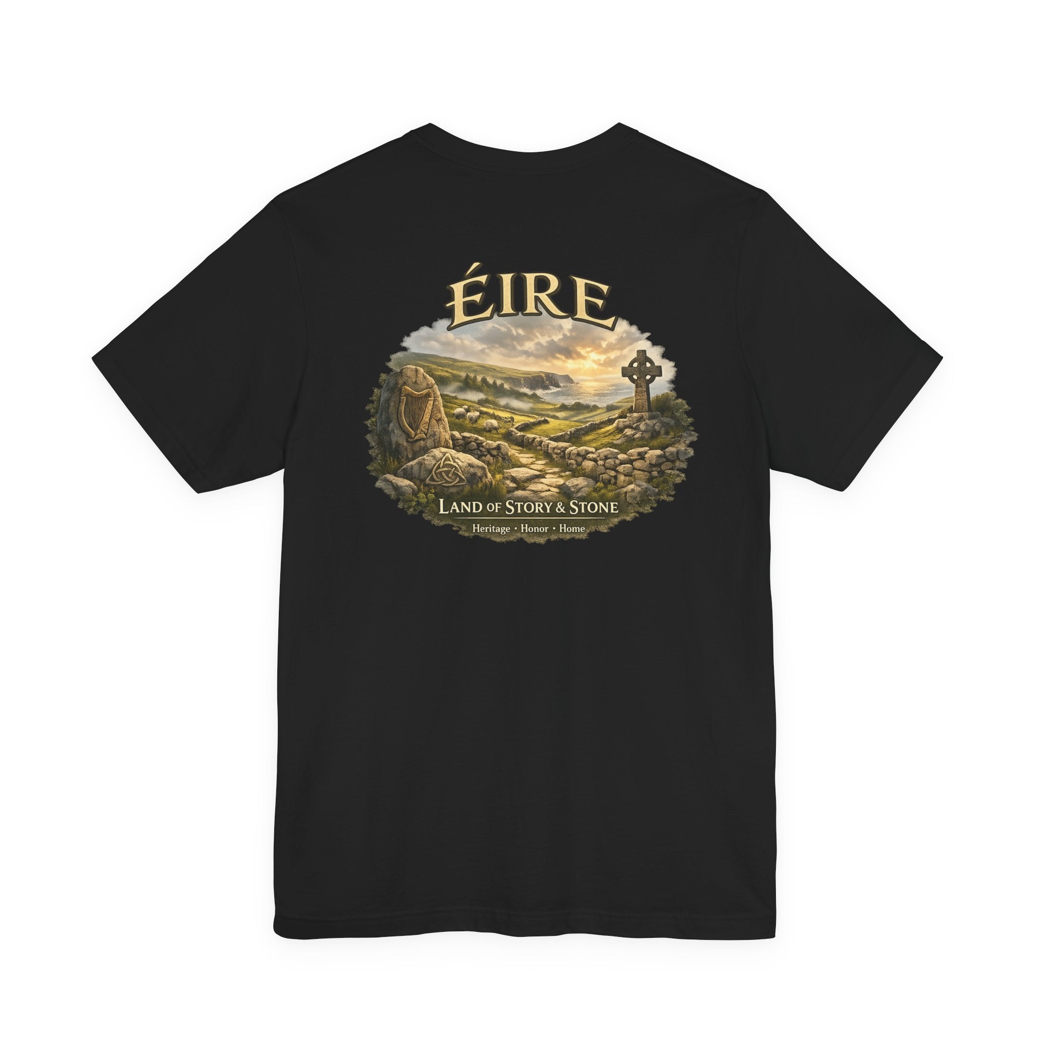 Ireland Éire Scenic T-Shirt — "Land of Story & Stone" Celtic Landscape Tee