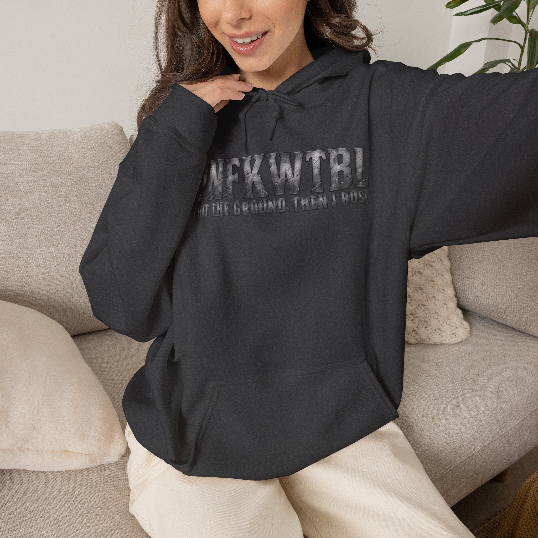Hoodie — UNFKWTBL "I Beat The Odds" Vintage College Style