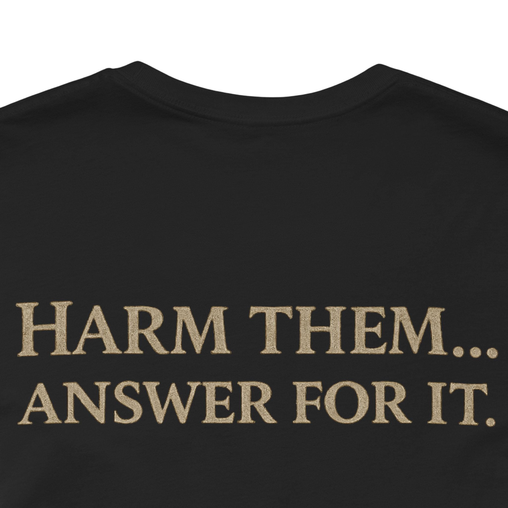 Protect the Innocent Skull Tee — "Harm Them... Answer For It." Statement T-Shirt