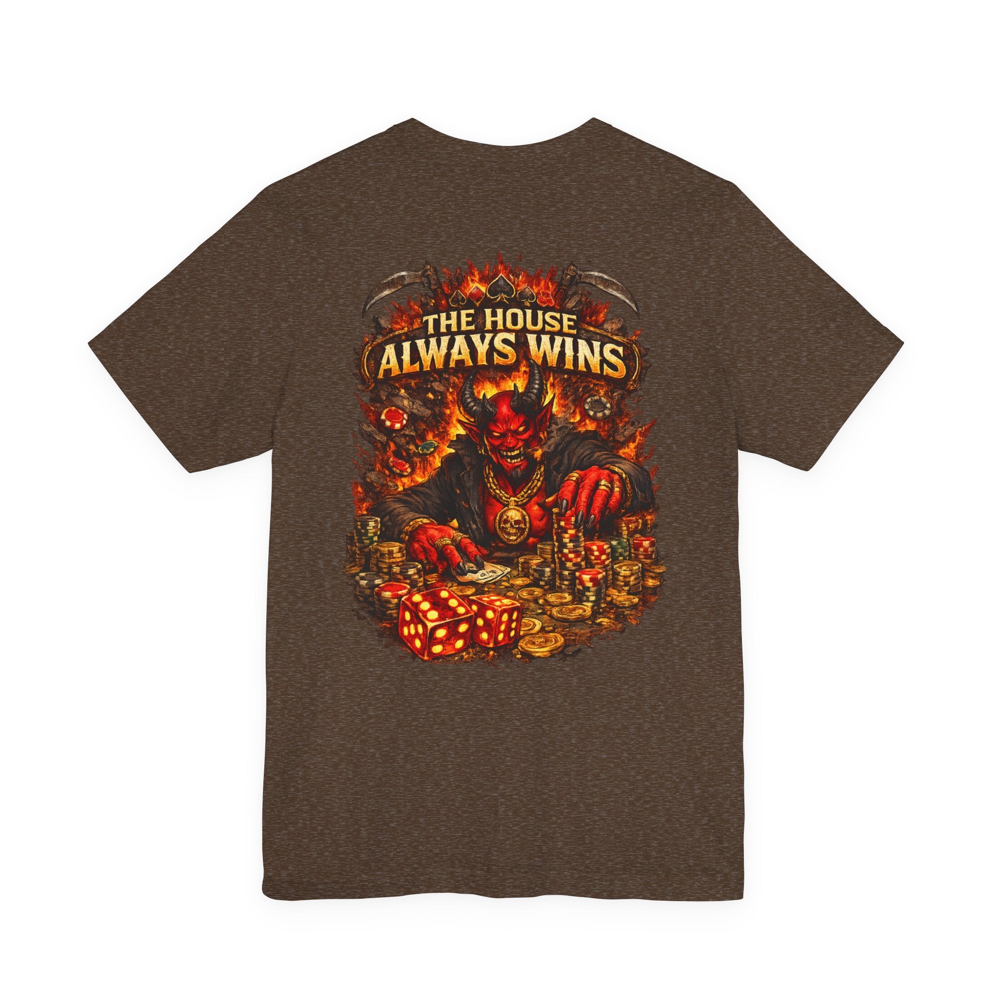 The House Always Wins T-Shirt — Devil Casino Poker Graphic Tee