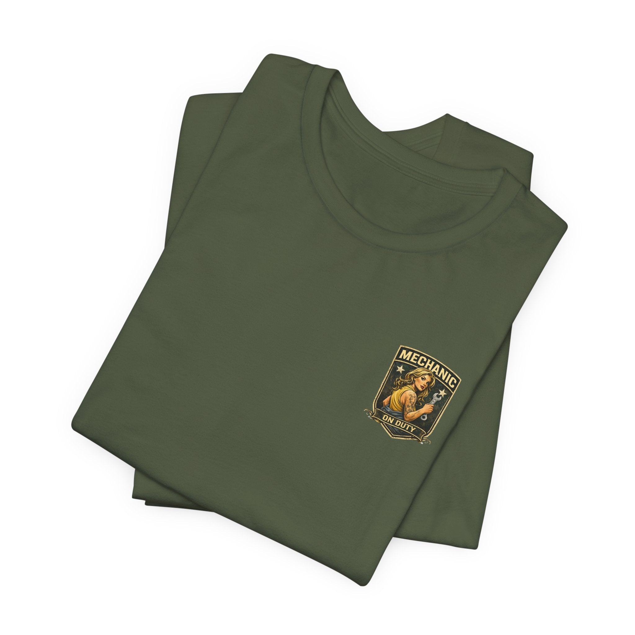 Mechanic On Duty Tee — Retro Pinup Garage T-Shirt