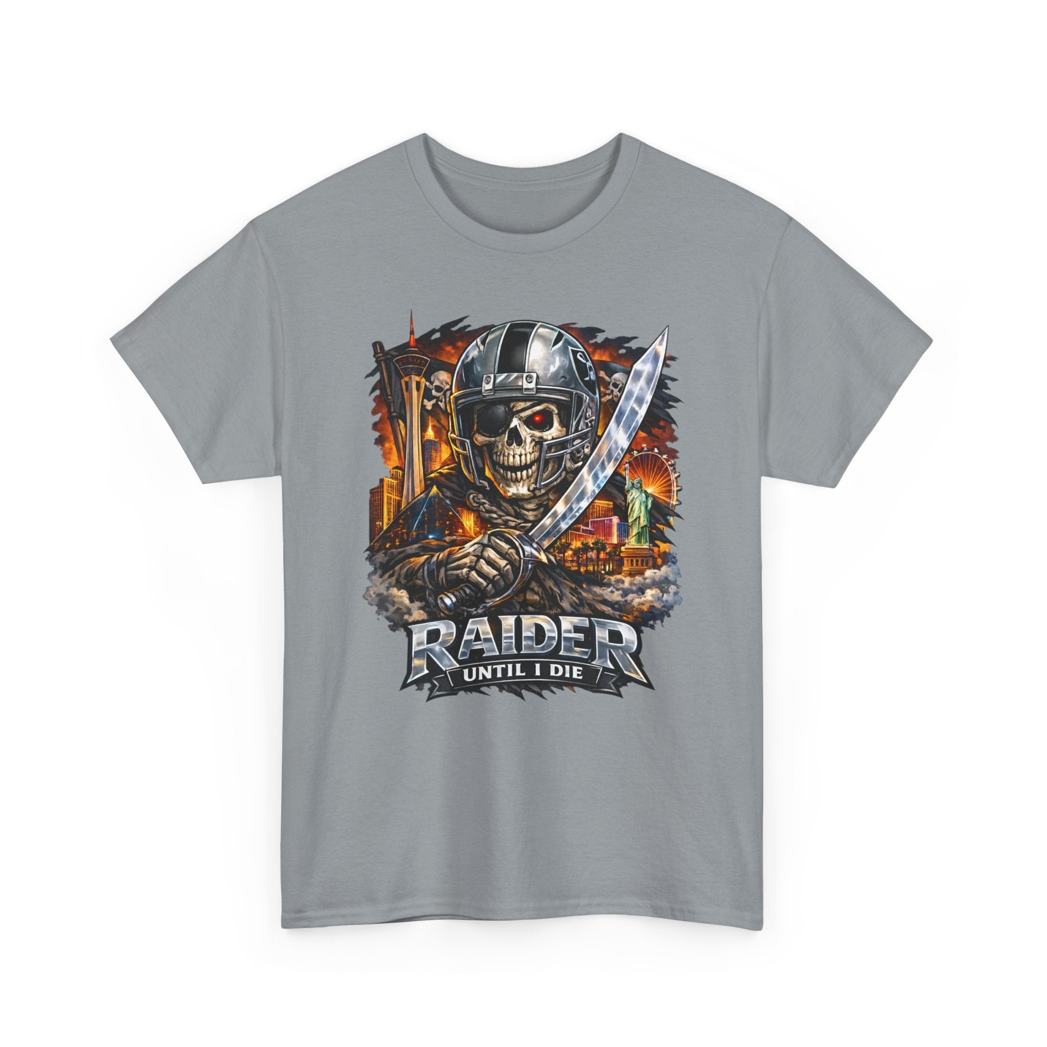 Raider Skull Tee — "Raider Until I Die" Graphic T-Shirt