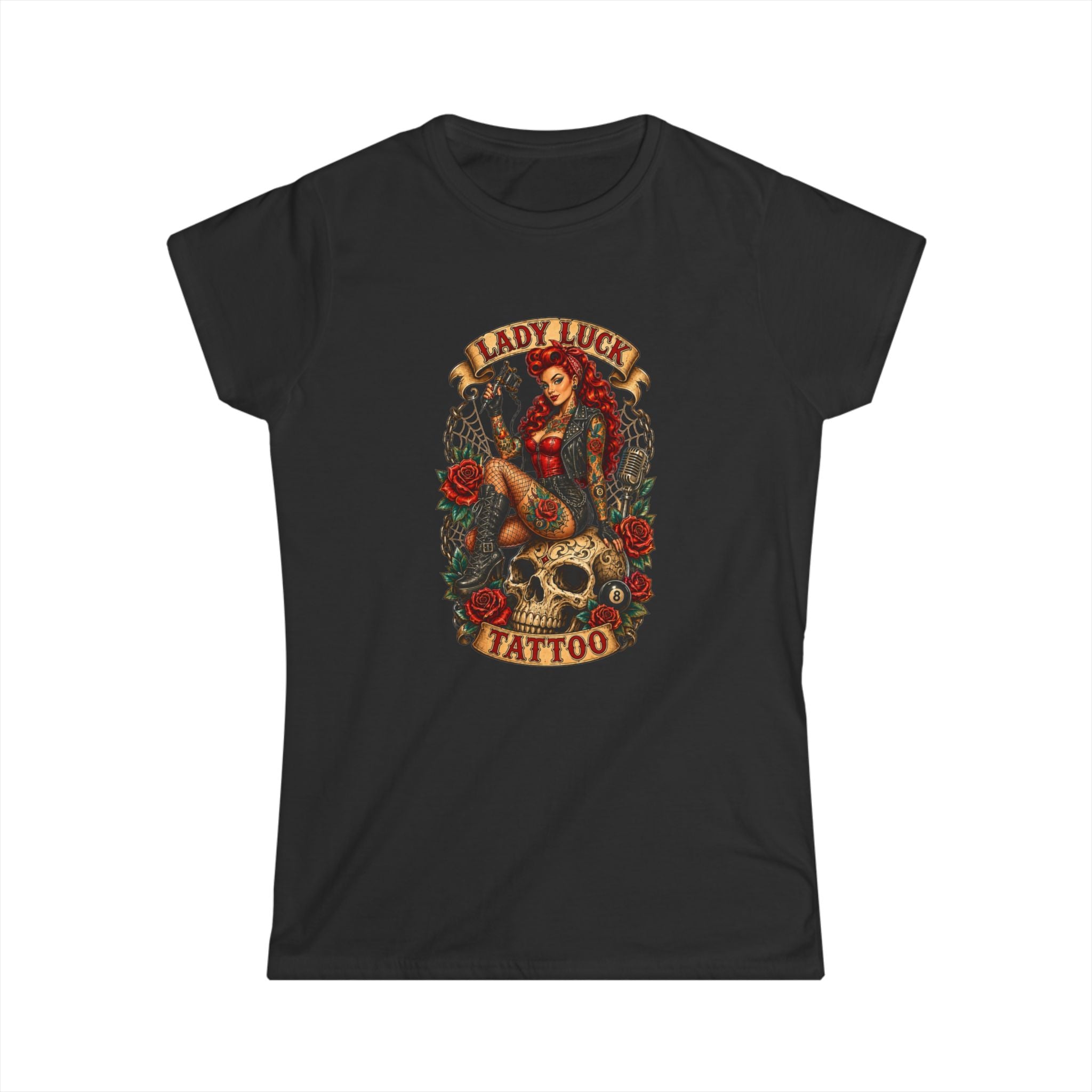 Lady Luck Tattoo Skull Queen Women’s Tee