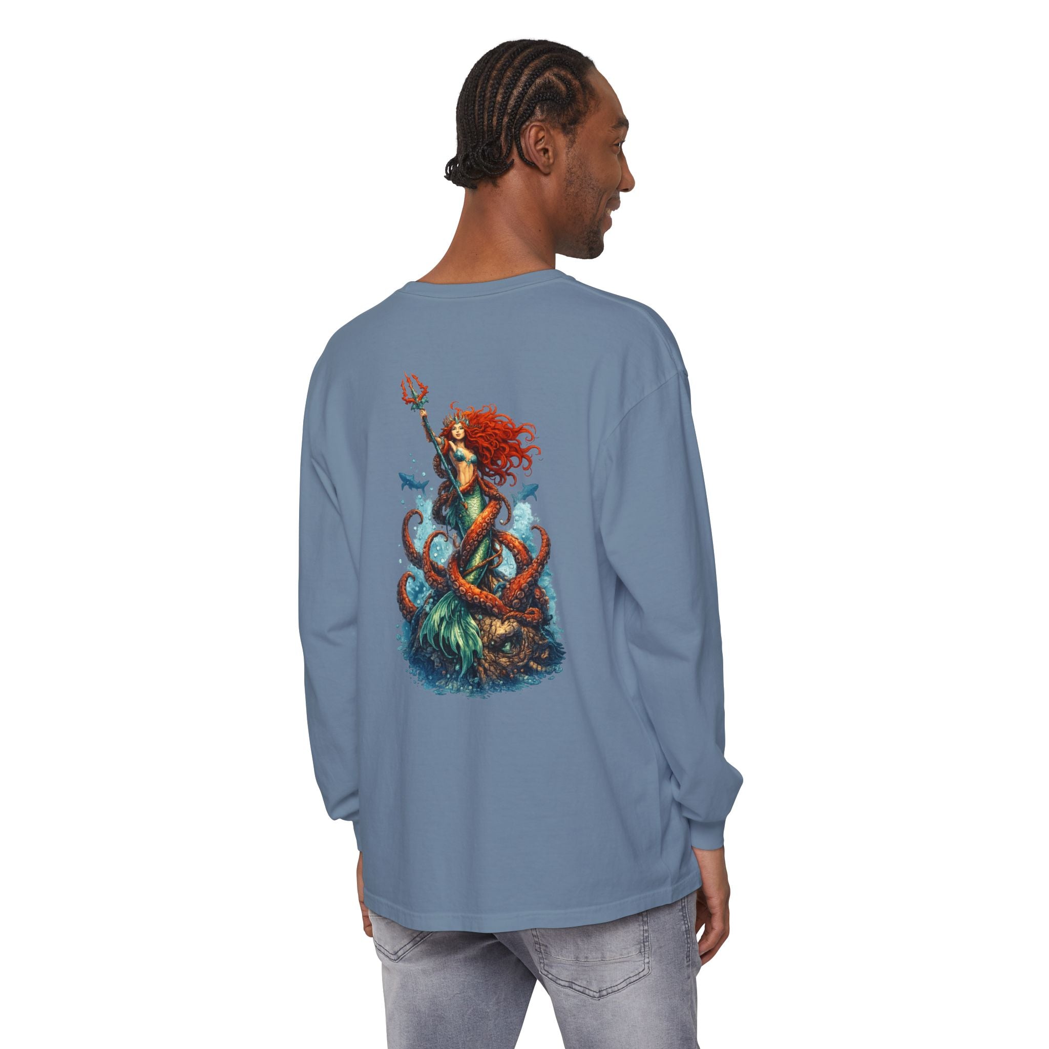Mermaid & Kraken Graphic Long Sleeve Tee