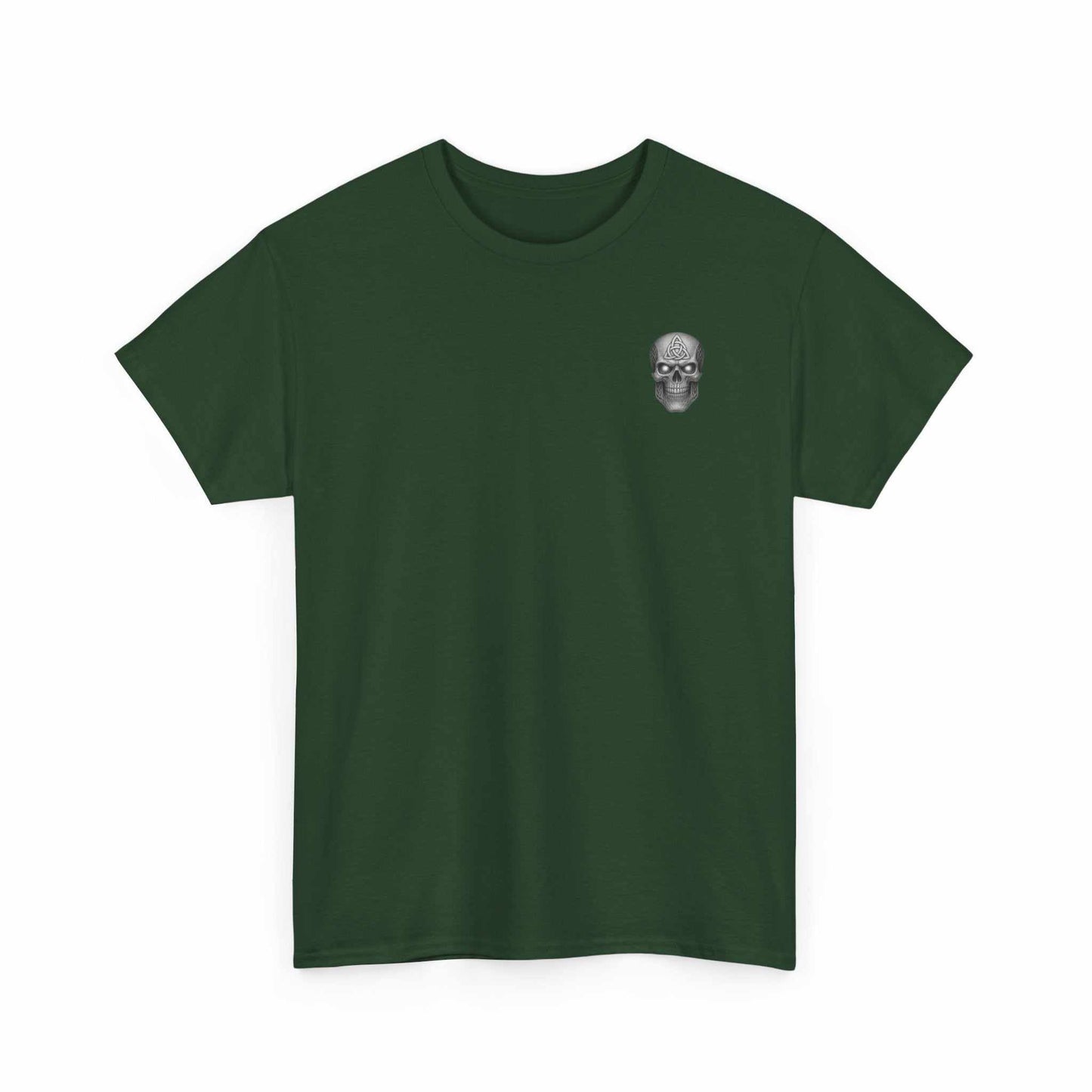 Green T-Shirt FDNY ETERNAL Tribute with skull design, 100% cotton, unisex heavy cotton tee.