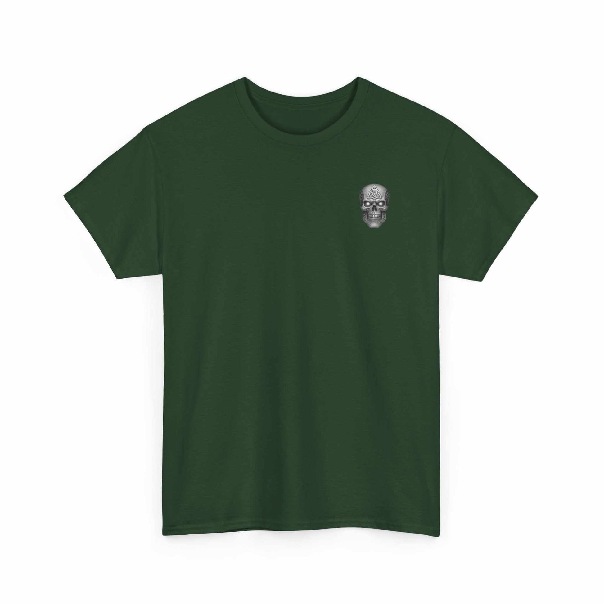 Green T-Shirt FDNY ETERNAL Tribute with skull design, 100% cotton, unisex heavy cotton tee.