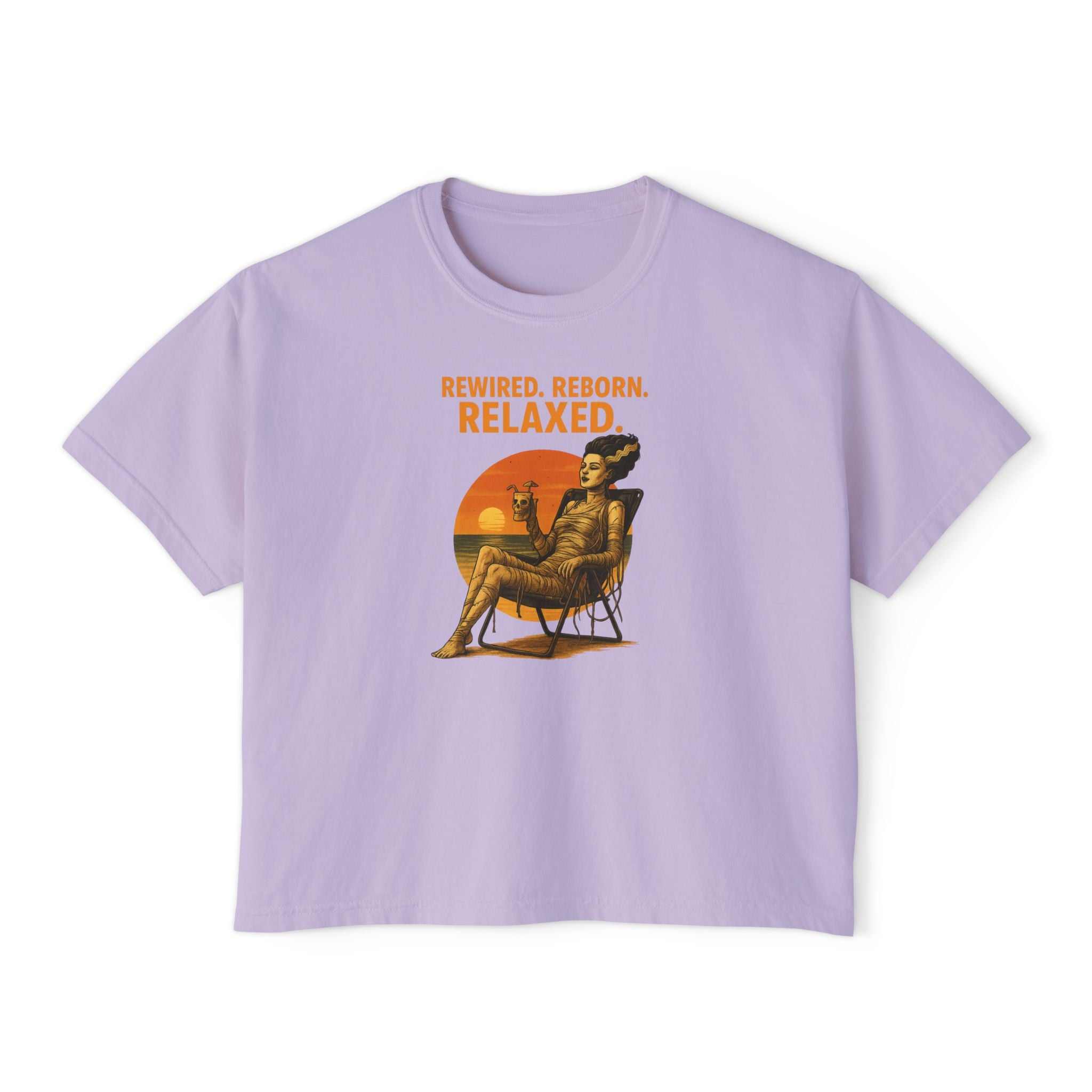 The Bride of Frankenstein Chill Time T-Shirt Women's Boxy Tee