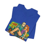 Horror Mashup Tee — 'No Give Backs' Jason & Daphne Retro Graphic T-Shirt