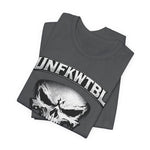 Skull Graphic T-Shirt - UNFKWTBL Gothic Drip Logo Tee