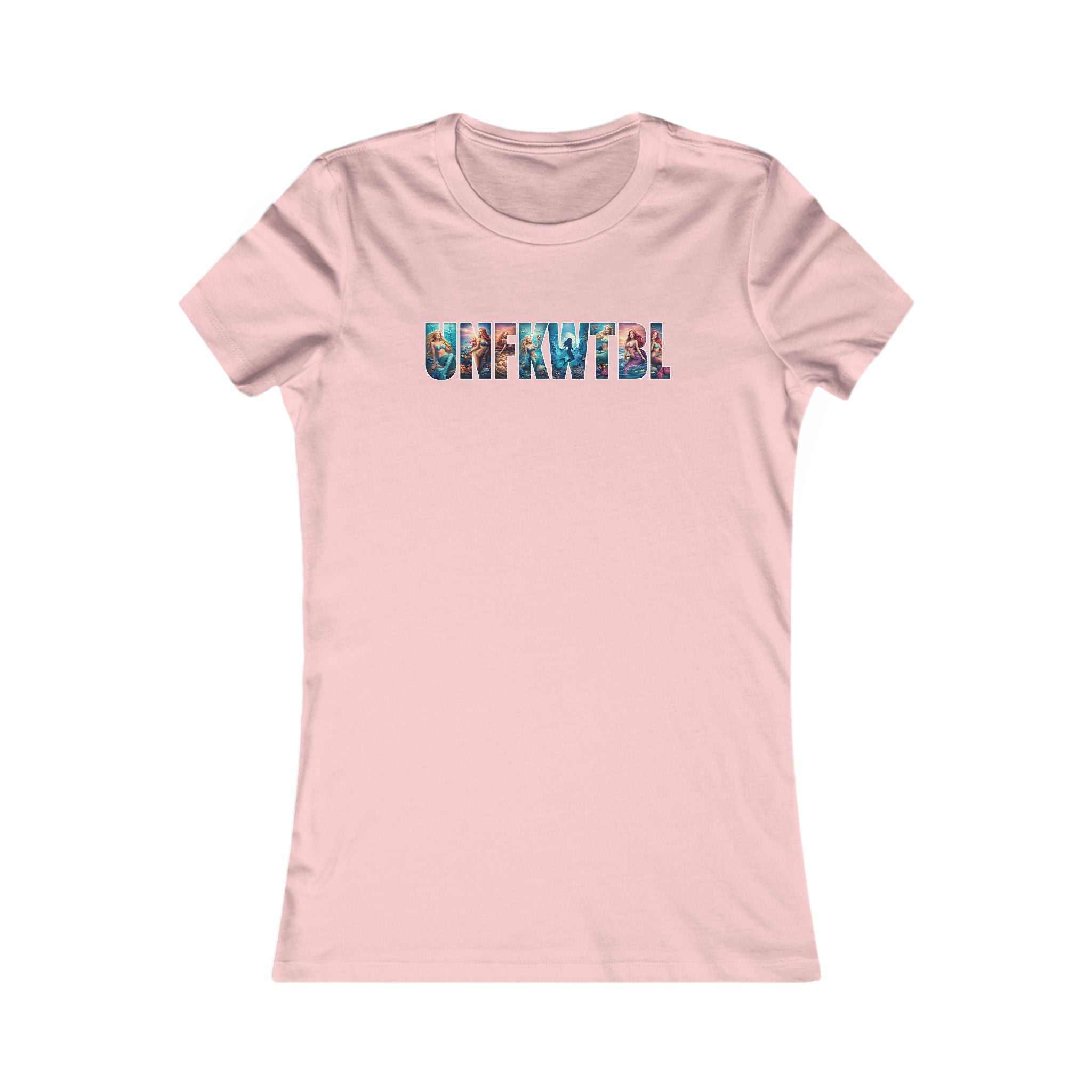 Slim-fit women's tee with colorful 'UNKWNBL' floral graphic crewneck design