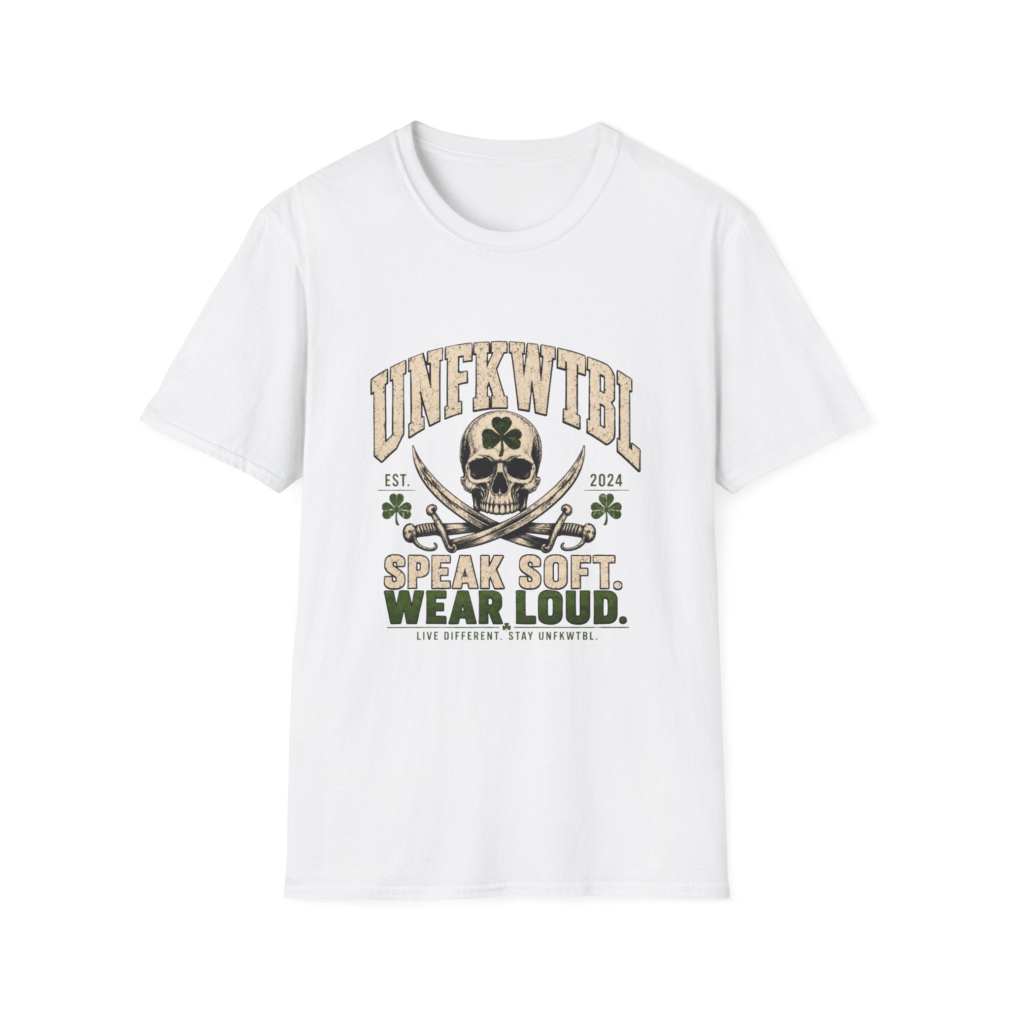 Skull & Crossbones "Speak Soft. Wear Loud." T-Shirt