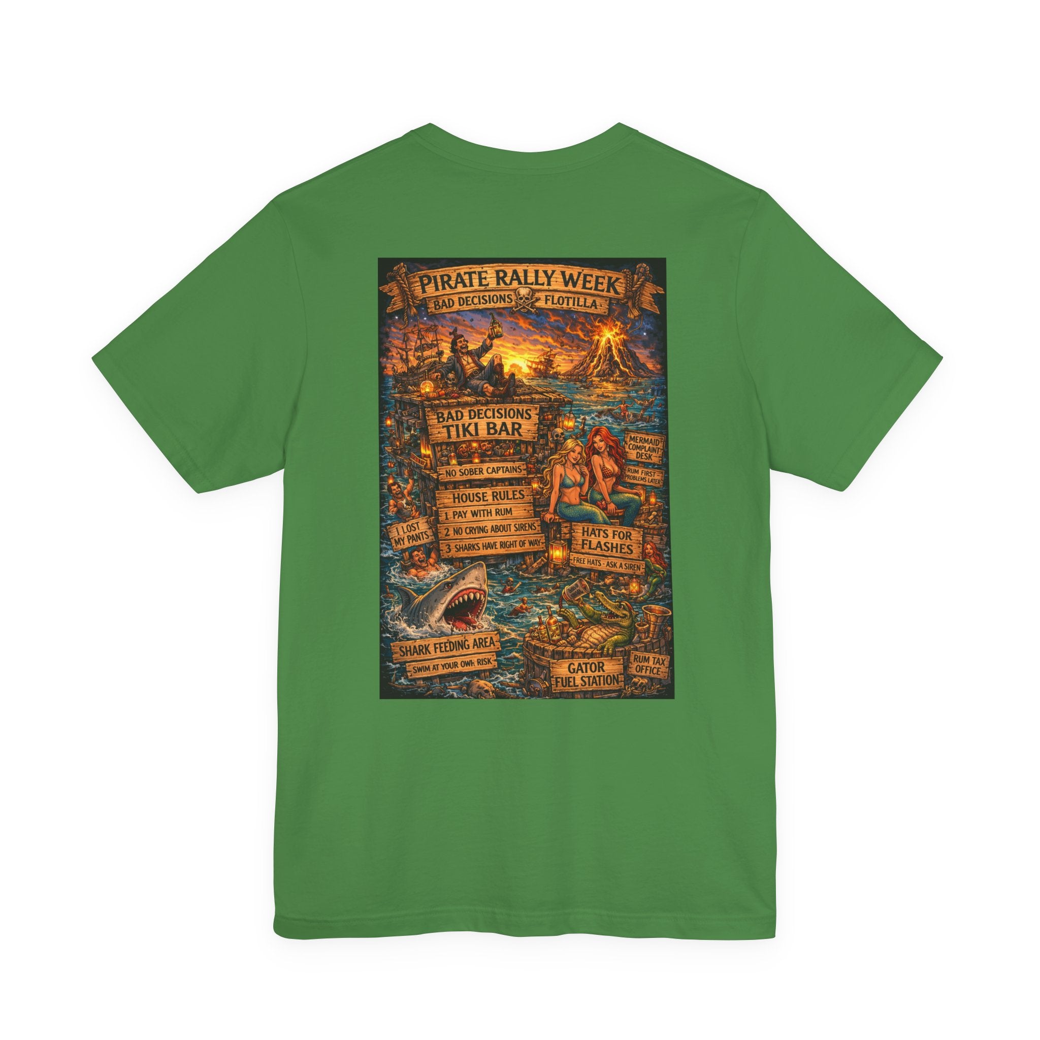 Pirate Rally Vintage Poster Tee — Tiki Bar Adventure Graphic Shirt