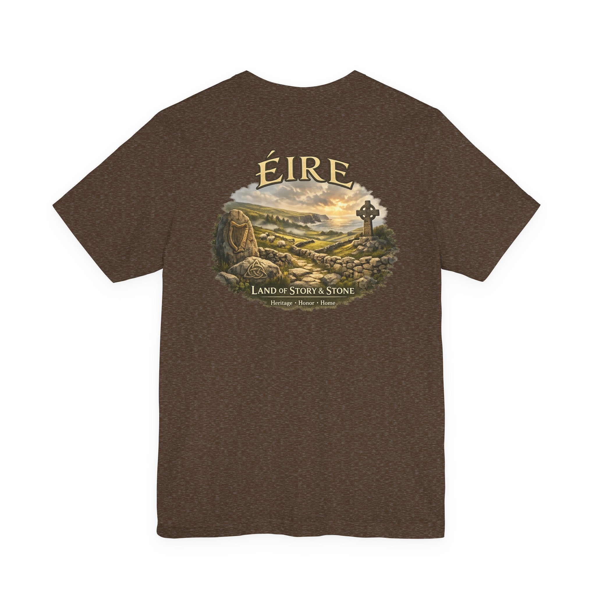 Ireland Éire Scenic T-Shirt — "Land of Story & Stone" Celtic Landscape Tee