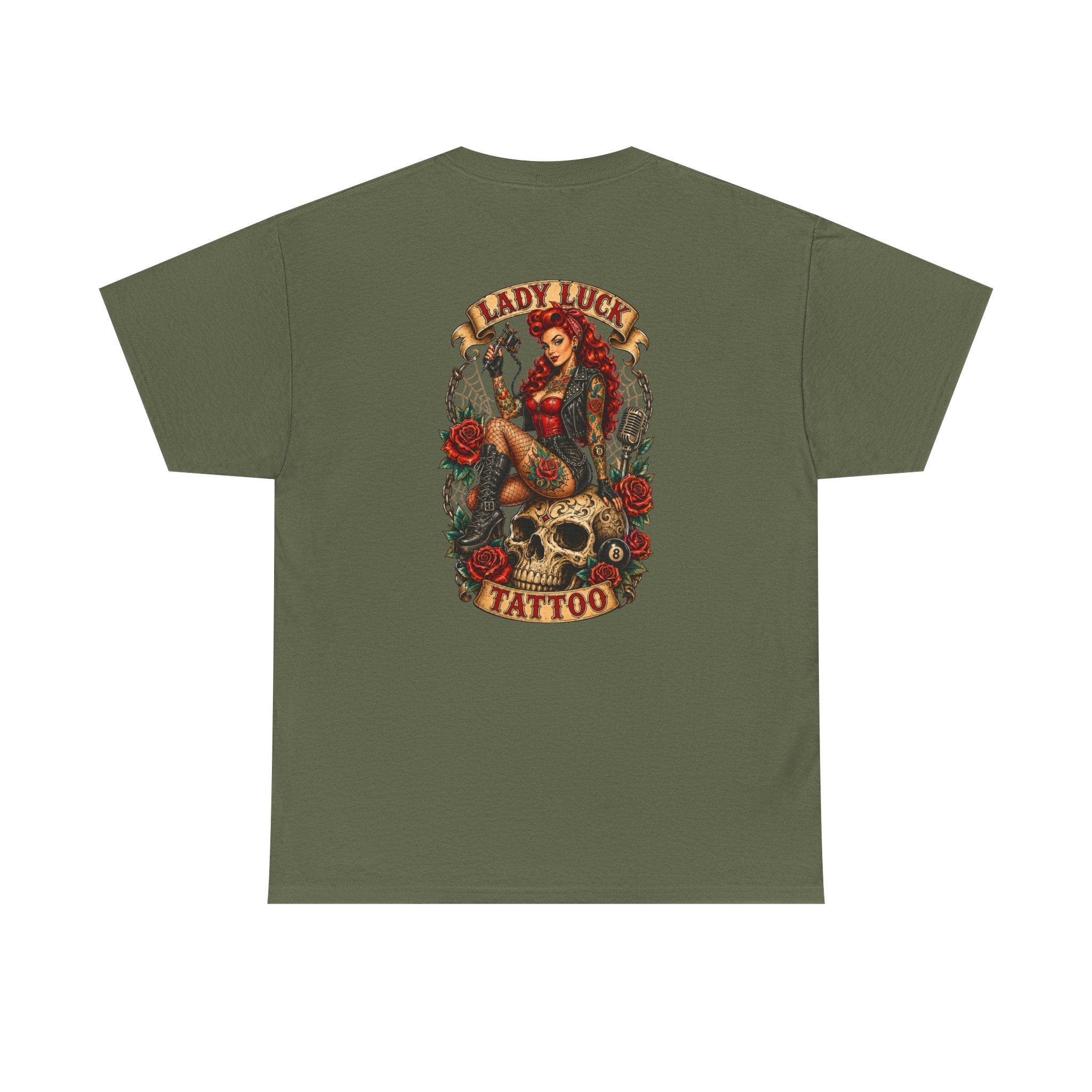 Lady Luck Tattoo Skull Queen Men’s Tee