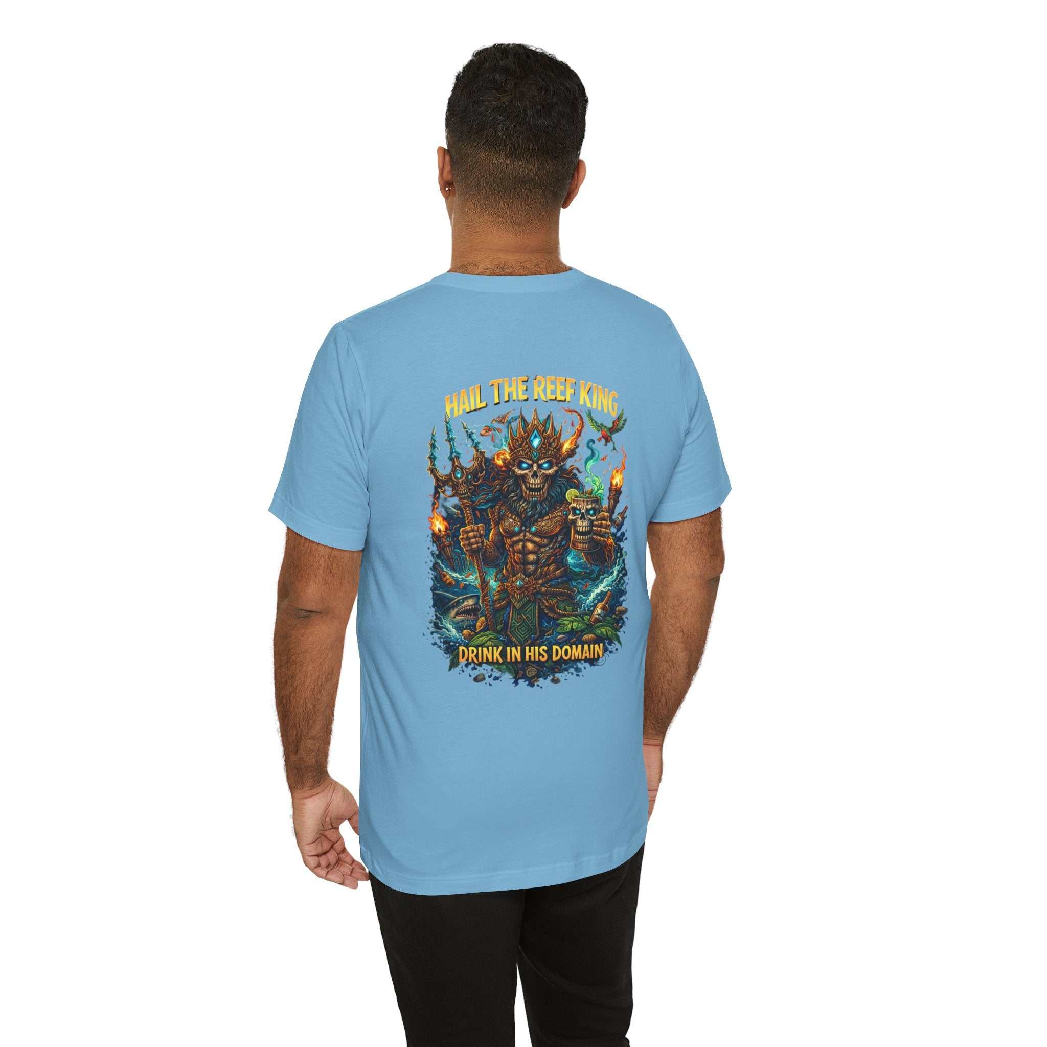 Hail the Reef King T-shirt with oceanic fantasy graphic and coral reef illustration