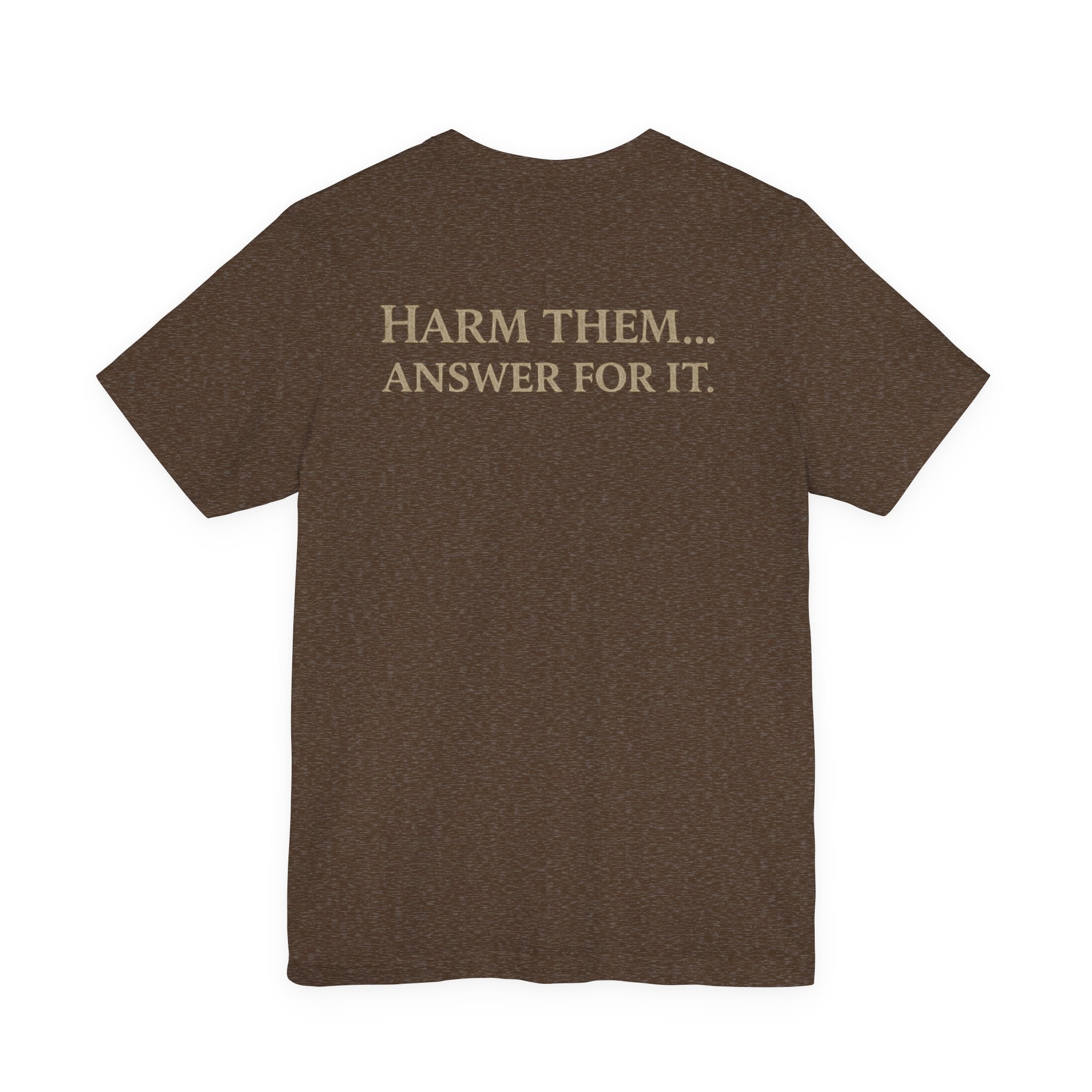 Protect the Innocent Skull Tee — "Harm Them... Answer For It." Statement T-Shirt