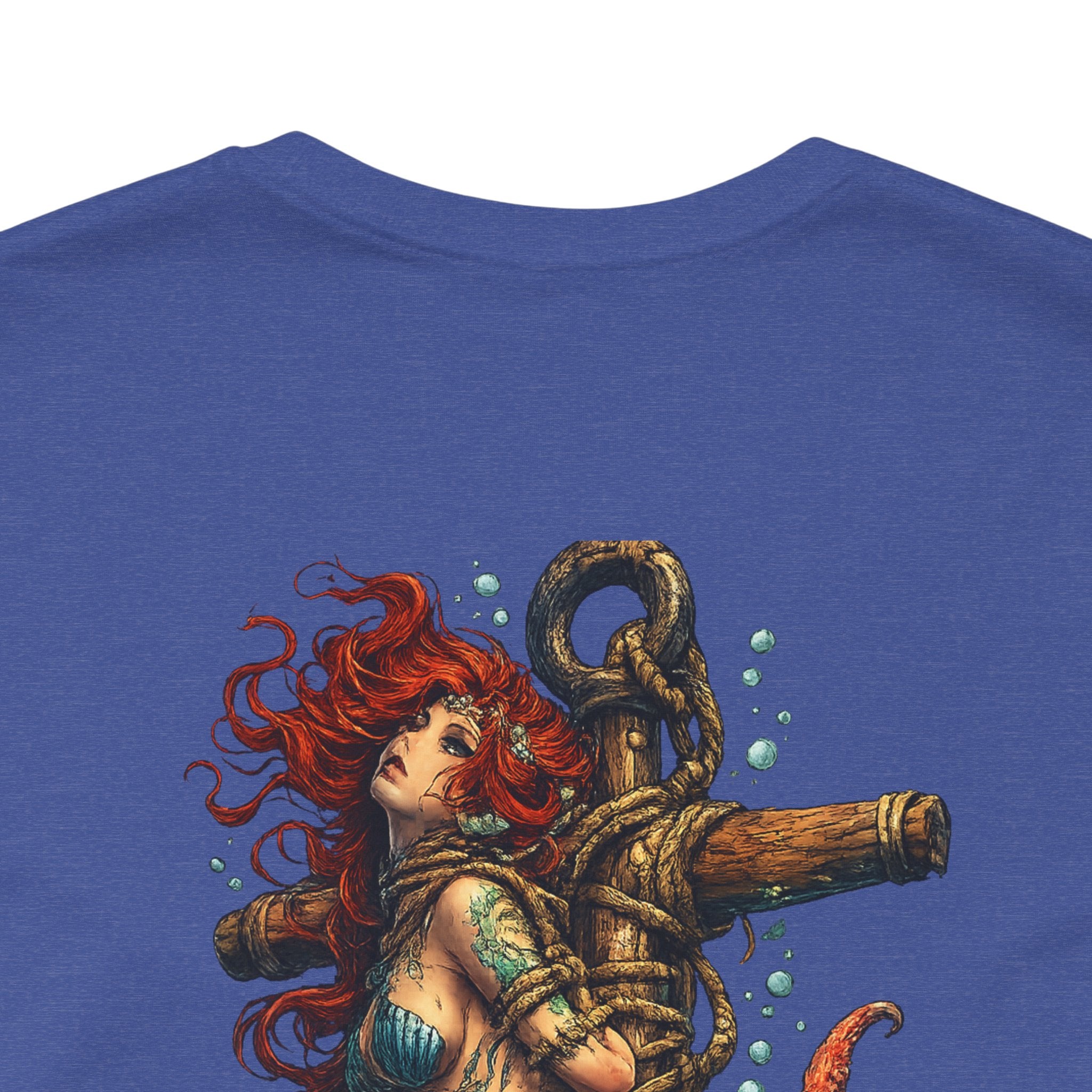 Mermaid Anchor Graphic Tee — Vintage Nautical Octopus Design