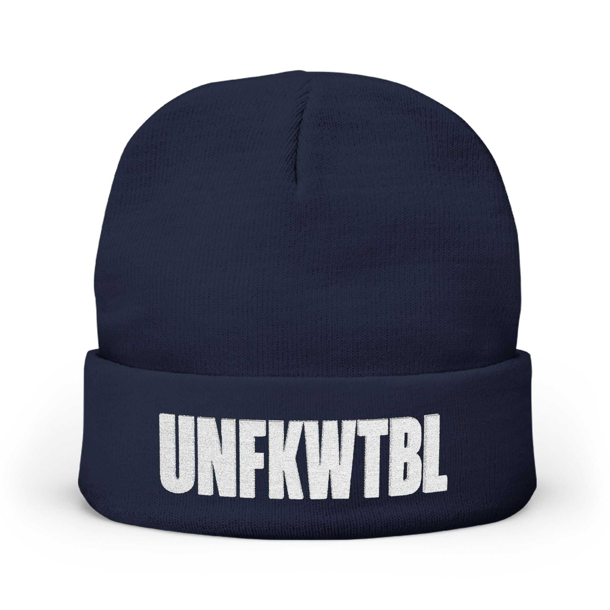 UNFKWTBL Embroidered Knit Beanie – Bold Streetwear Winter Hat