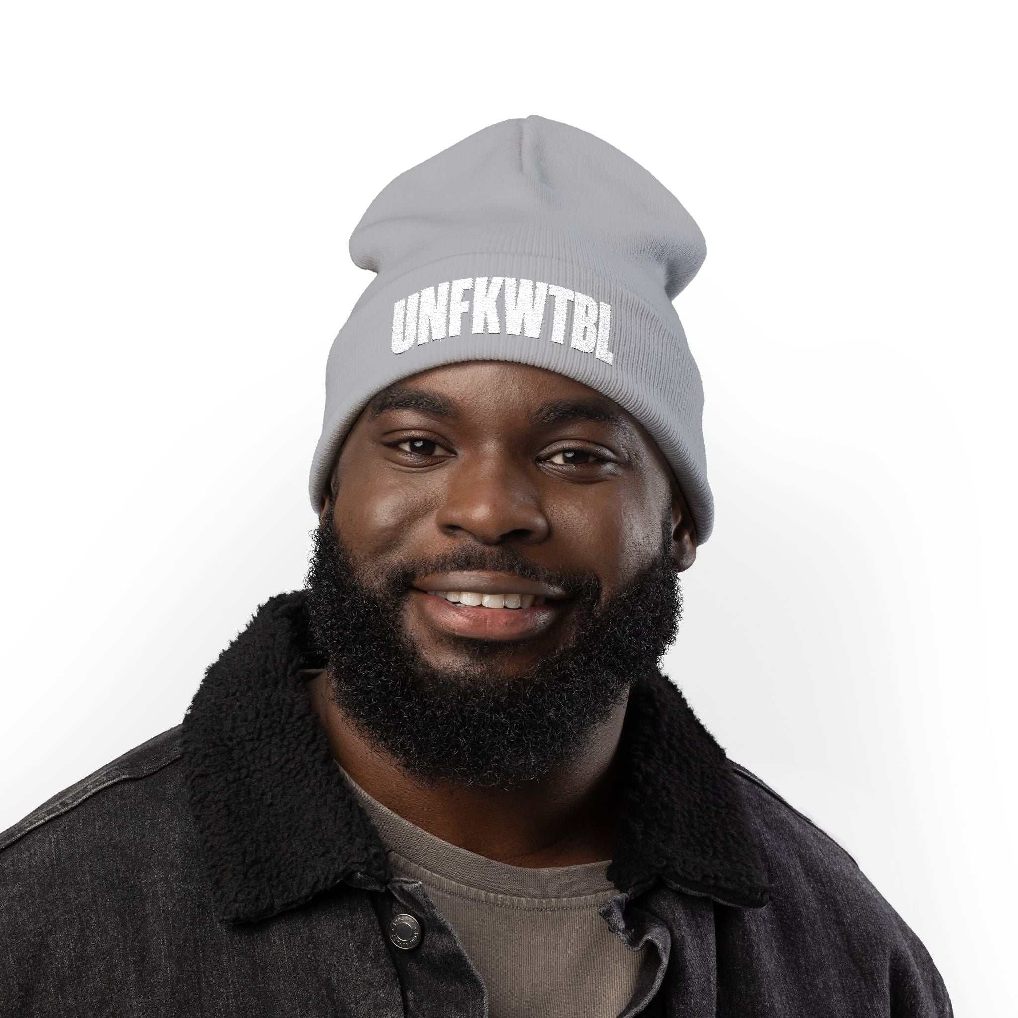 UNFKWTBL Embroidered Knit Beanie – Bold Streetwear Winter Hat