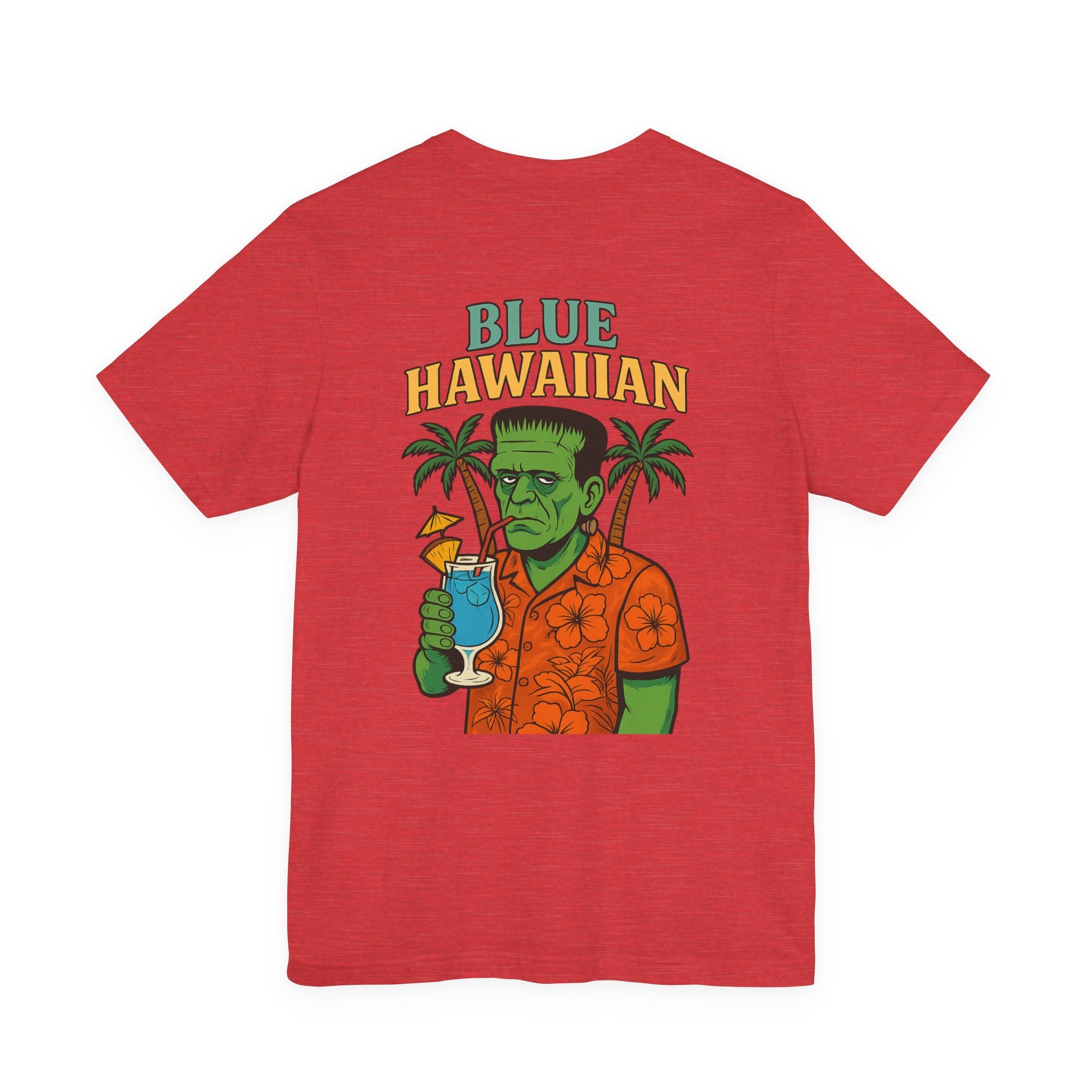 Blue Hawaiian Monster T-Shirt — Tropical Frankenstein Cocktail Graphic Tee