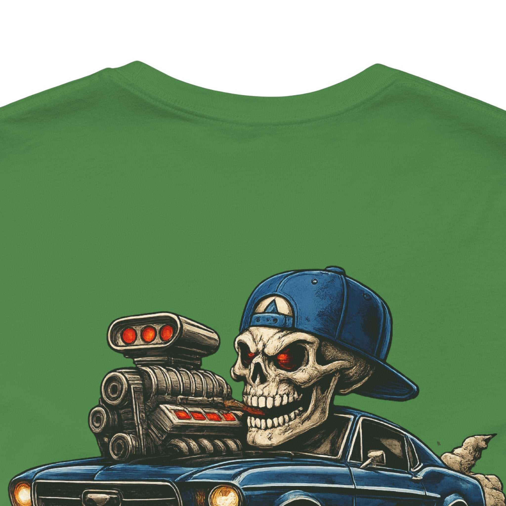 Still Raisin' Hell T‑Shirt - Skull Muscle Car Graphic Tee