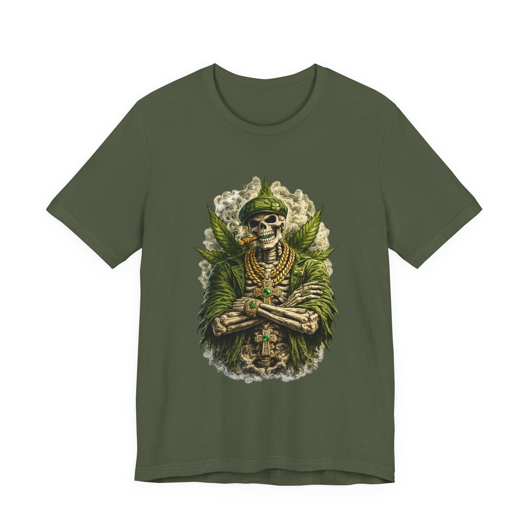 Skeleton King Graphic Tee – Regal Skull Streetwear Tee