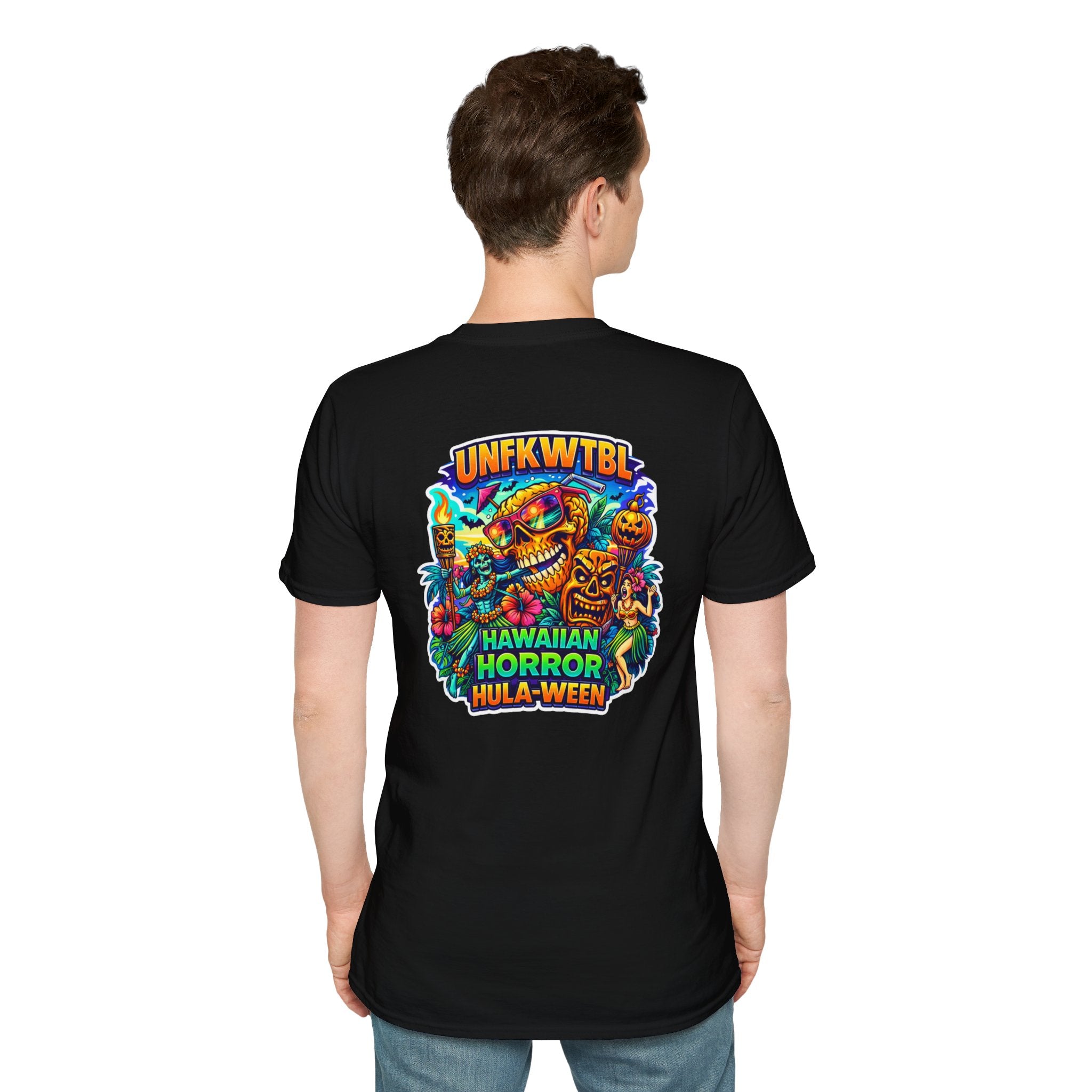 Hawaiian Horror Hula-ween T-Shirt — Tropical Tiki Halloween Tee