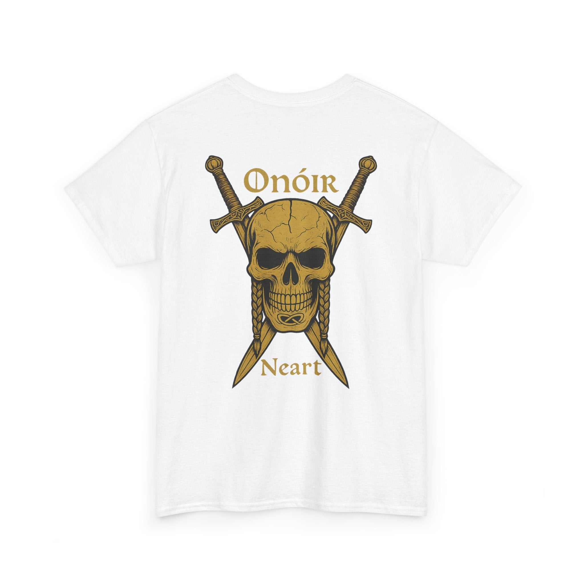 Skull & Swords Tee — “Onóir Neart” Celtic Skull T‑Shirt