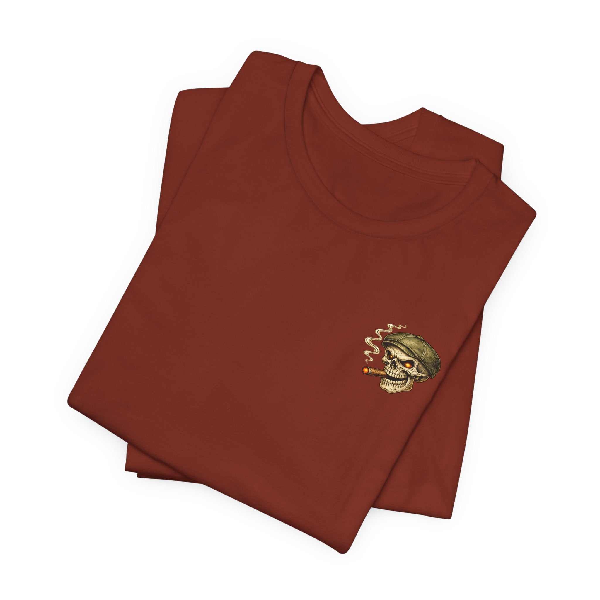 Still Standing Skull Tee — Vintage Military Skull Smoking Cigar T-Shirt