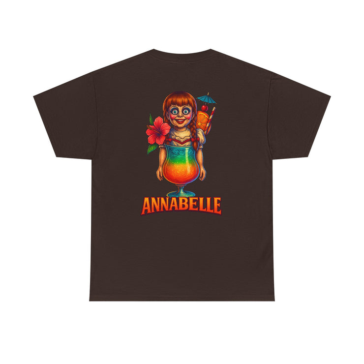 T-Shirt - Tropical Cocktails Annabelle  After a Hard Day of Horror Graphic Tee