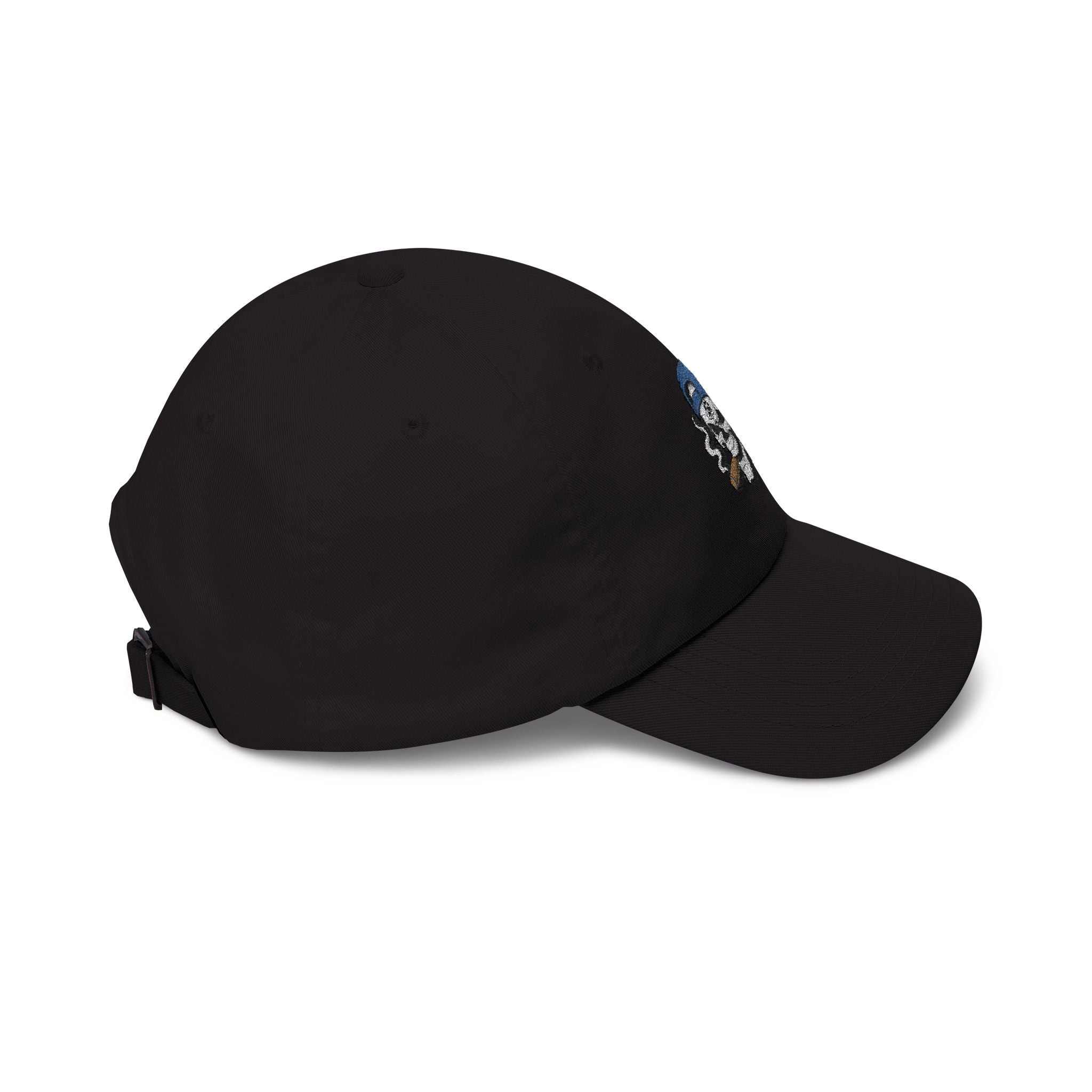 Skull With Cigar Dad Cap — Retro Embroidered Baseball Hat