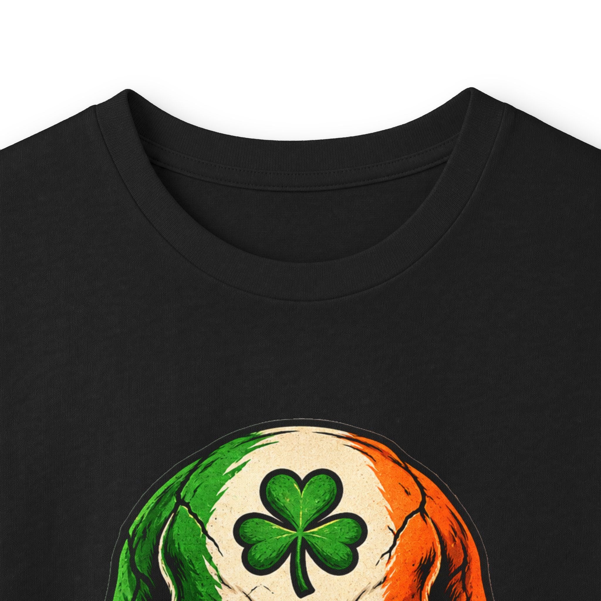 Irish Tricolor Shamrock Skull Long Sleeve Tee