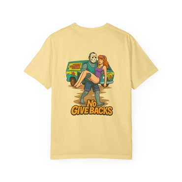 Jason Voorhees T-shirt with Daphne and Scooby Doo mystery print in yellow