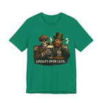 Loyalty Over Luck St. Patrick’s Tee — Vintage Leprechaun & Skeleton Pub Graphic T‑Shirt