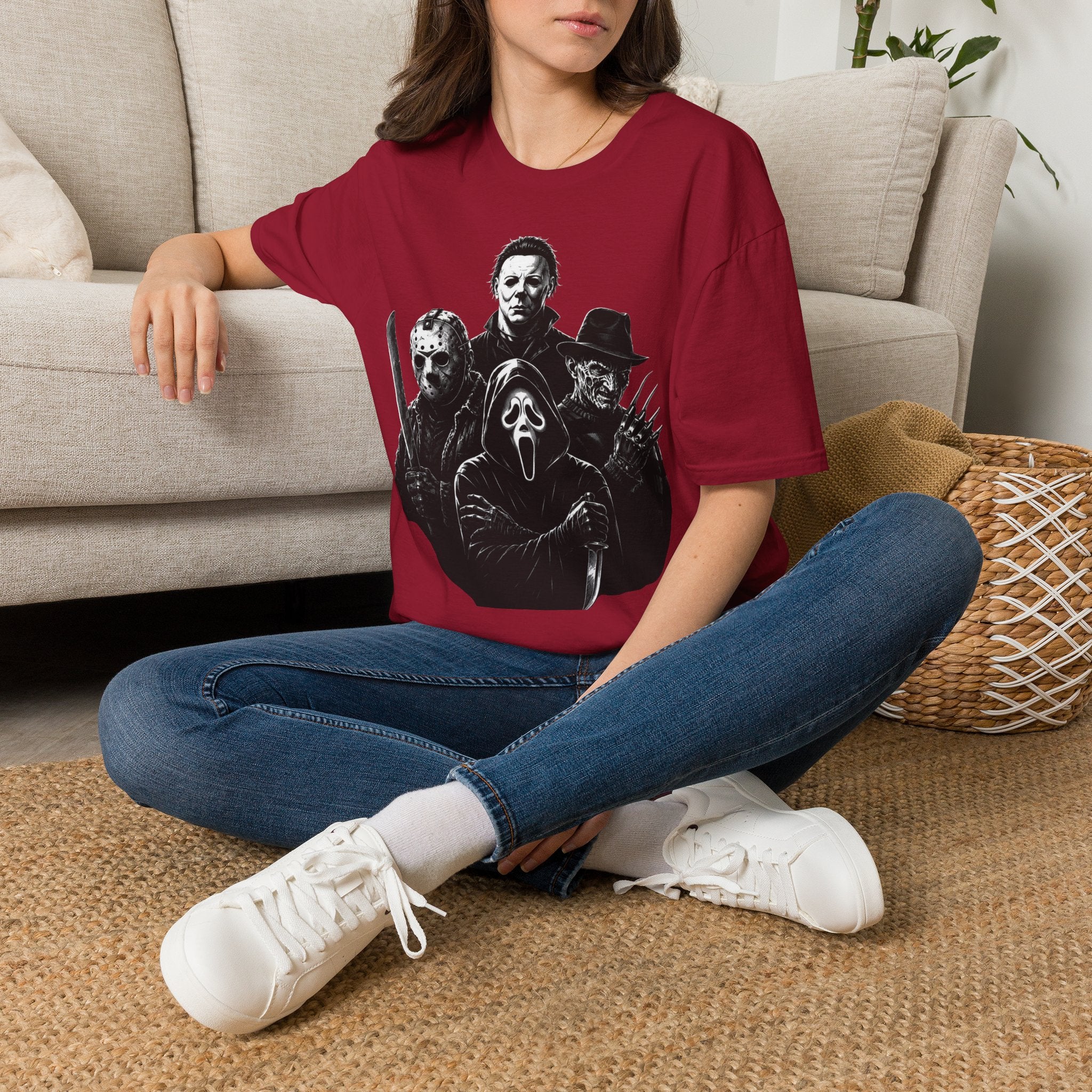 Horror Icons T-Shirt — Michael Myers, Jason, Freddy & Ghostface Graphic Tee