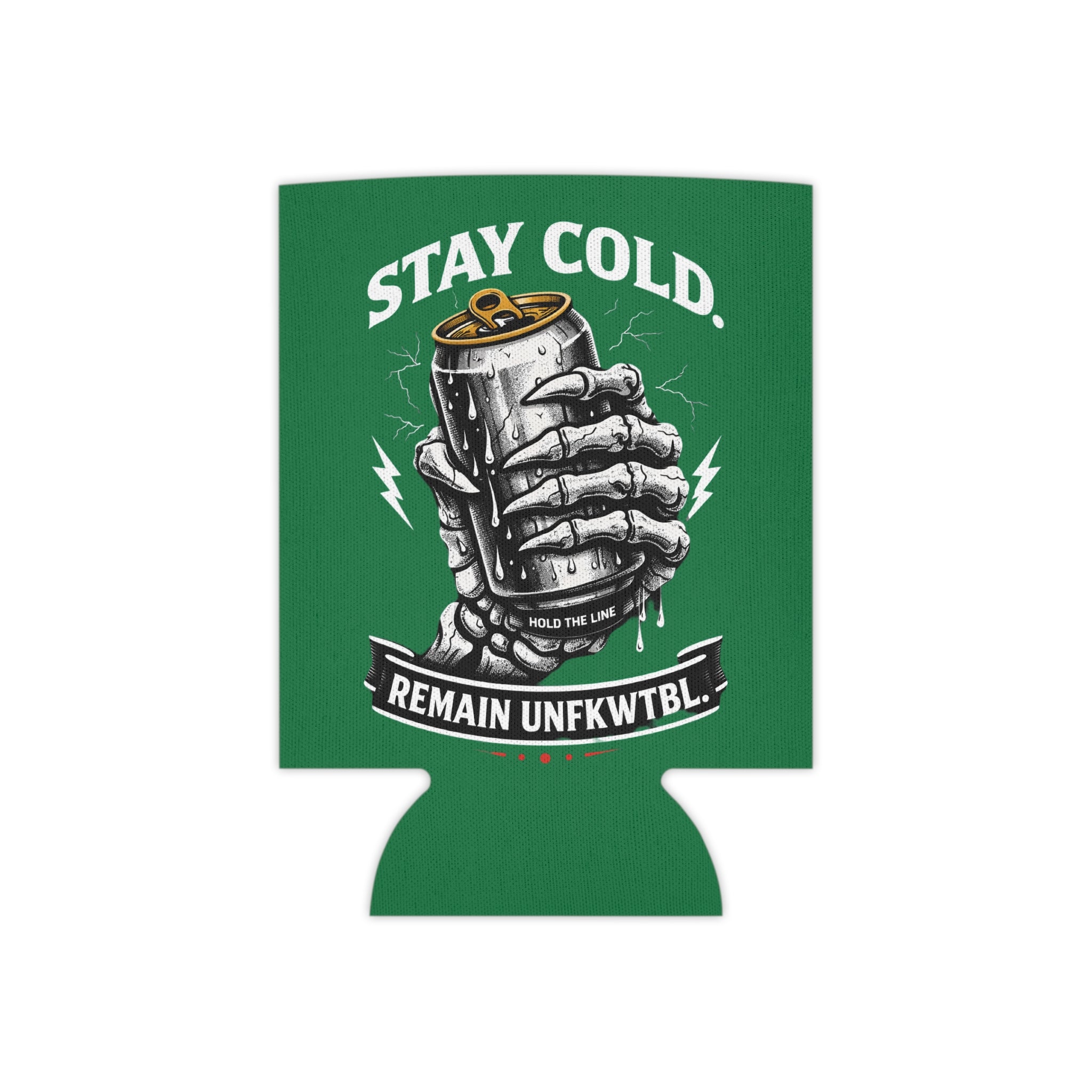 Gettin' Lucky / Stay Cold Can Cooler — St. Patrick's Day Pinup Beer Koozie
