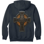 Carhart Hoodie Celtic cross design, heavyweight, water-repellent, with hood and front pockets