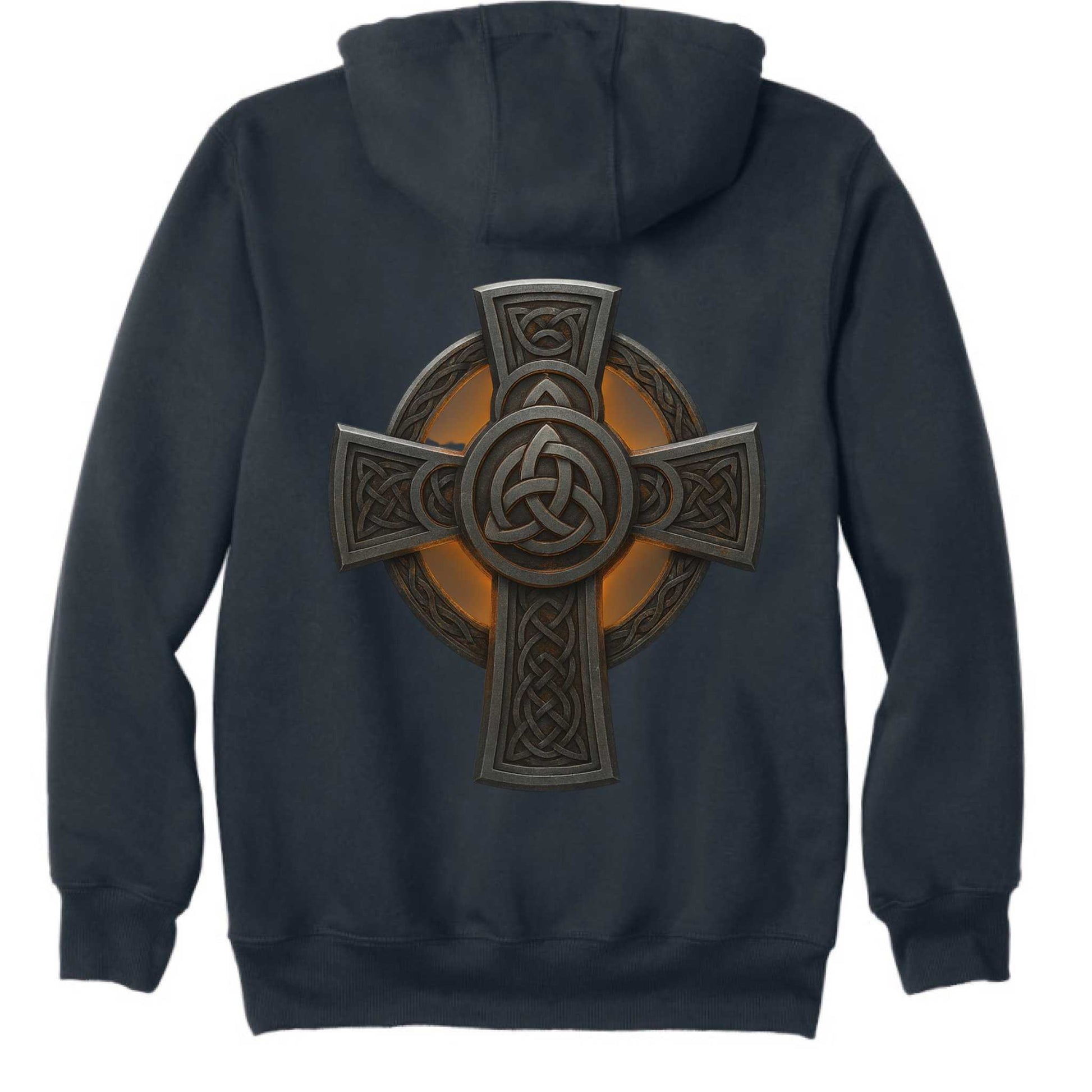 Carhart Hoodie Celtic cross design, heavyweight, water-repellent, with hood and front pockets