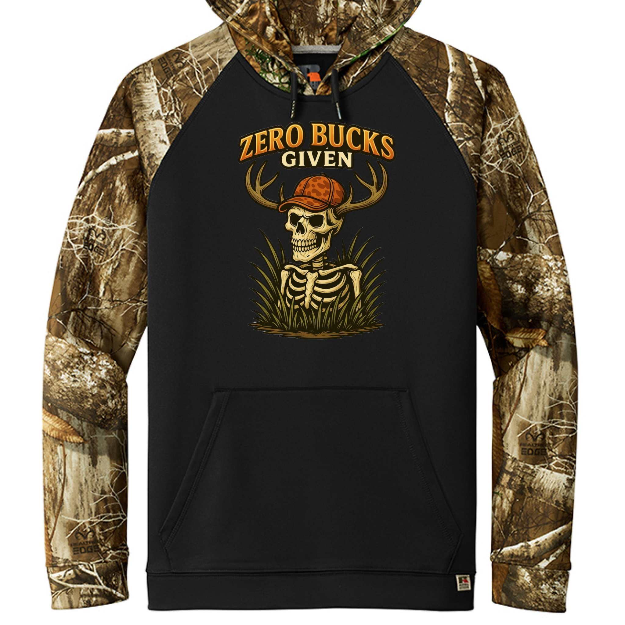 ZERO BUCKS GIVEN HOODIE with bold print and moisture-wicking fabric for streetwear and outdoor use