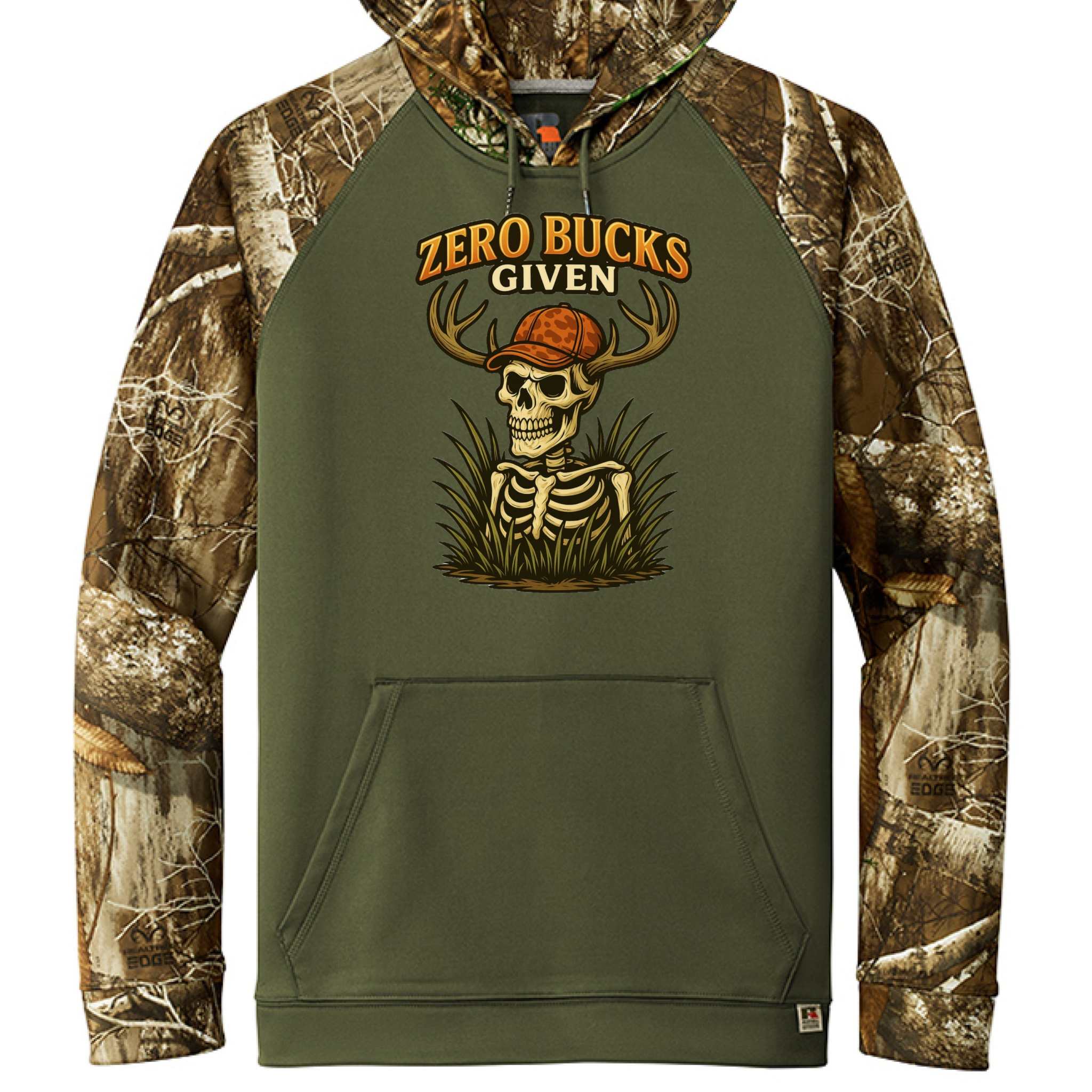 ZERO BUCKS GIVEN HOODIE casual pullover with bold print and moisture-wicking fabric