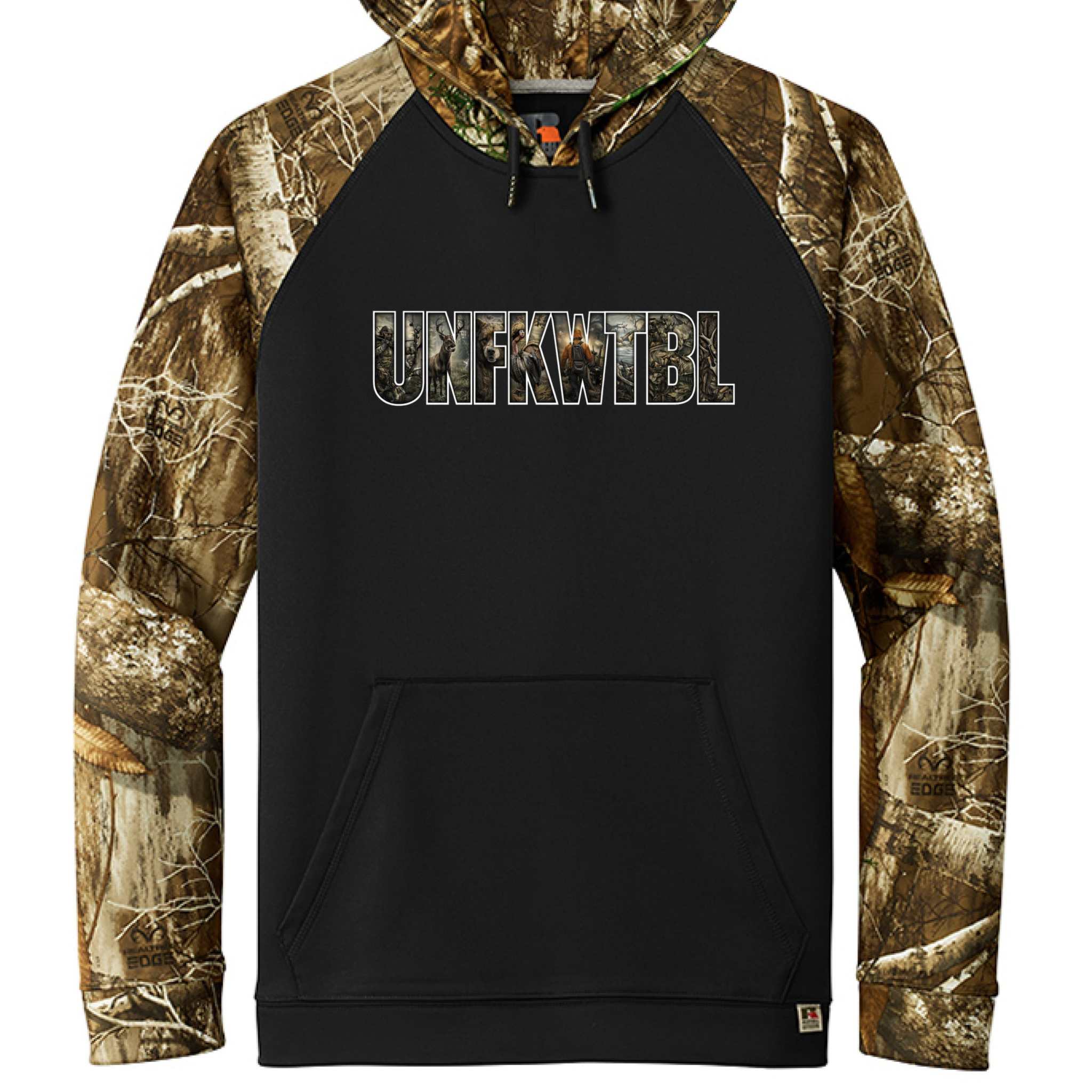 Russell Outdoors™ Realtree® Performance color block pullover hoodie with hood and front pouch pocket