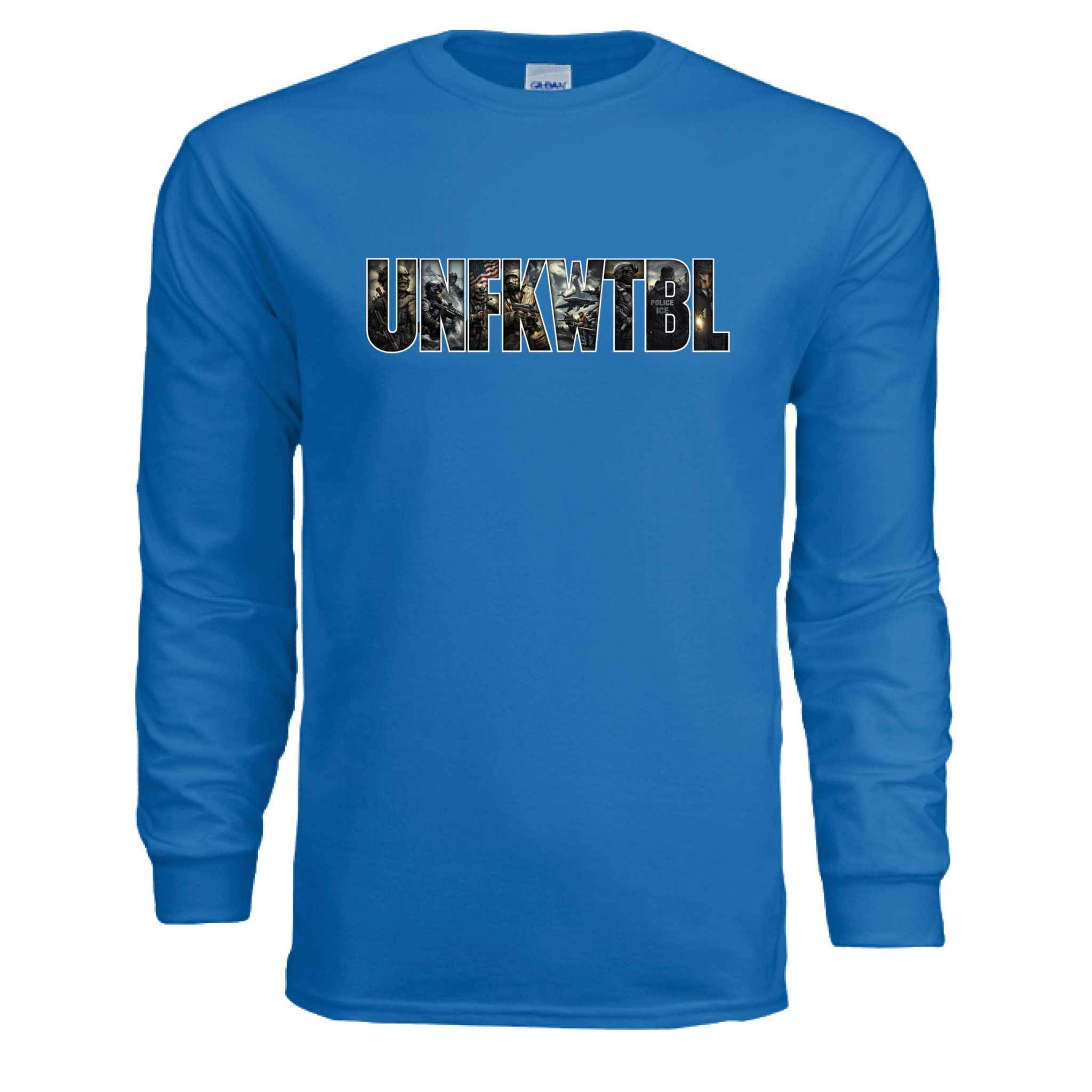 Military style long sleeve shirt made from premium USA cotton with ribbed cuffs and durable stitching